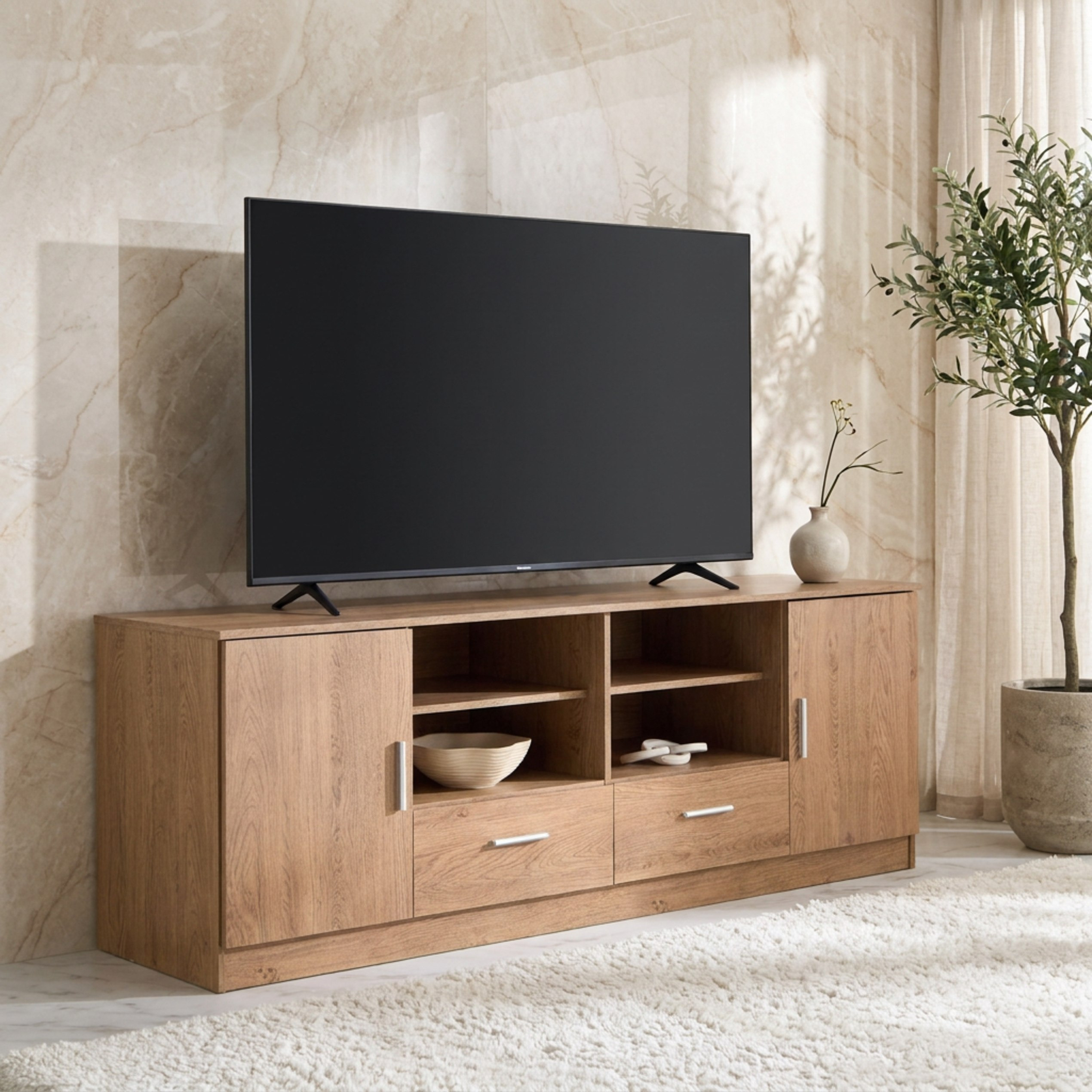وحدة تلفزيون مرتفعة حتى 75 بوصة 1.8 متر من لارسون-hbxlivingroom-mediaunitsandstorage-tvunits-image-1