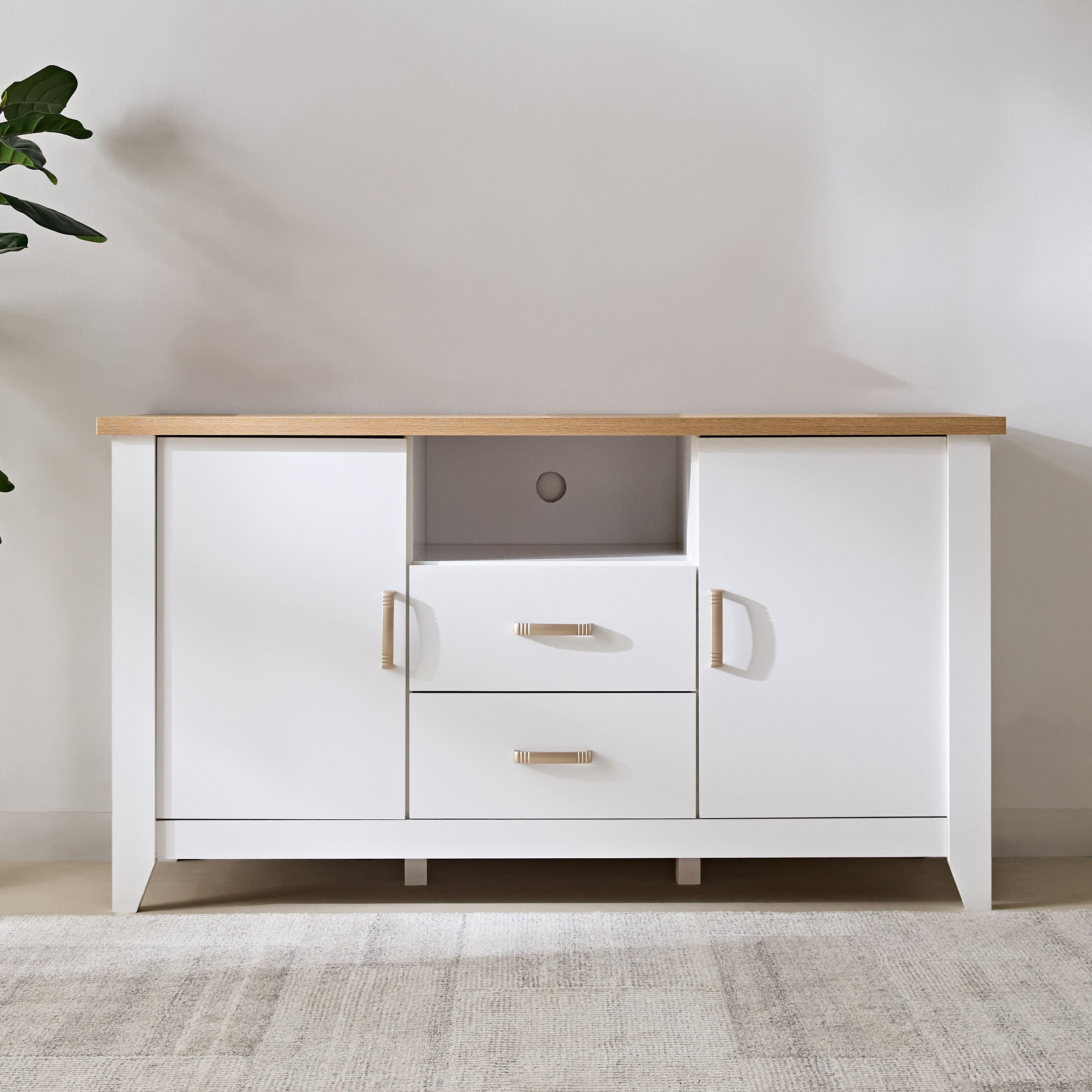 Sky 2-Drawer Sideboard High TV Unit with 2 Doors-hbxfurniture-diningroom-buffetsandsideboards-image-3
