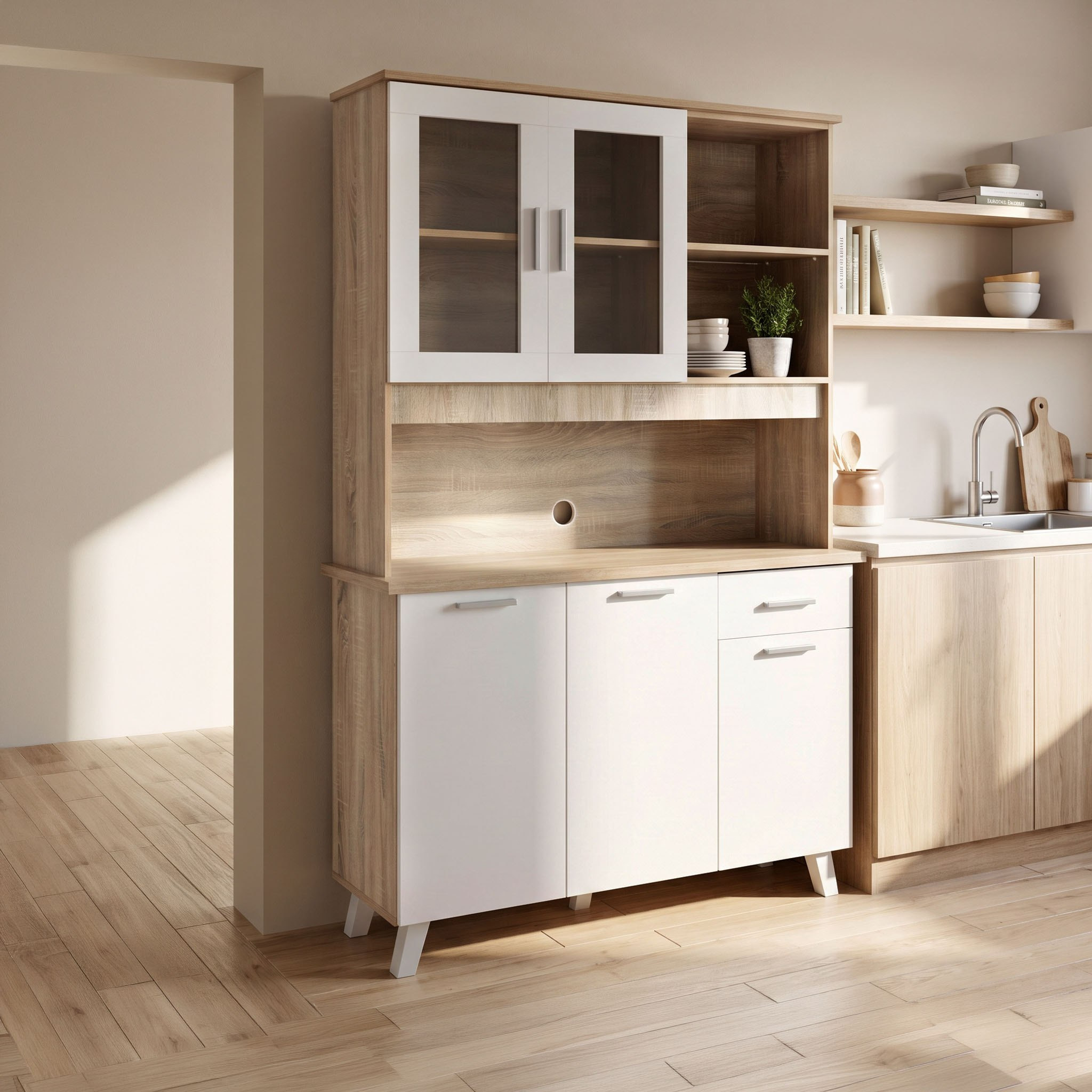 خزانة مطبخ بـ3 أبواب وأدراج  من ألفورد-hbxfurniture-diningroom-buffetsandsideboards-image-1