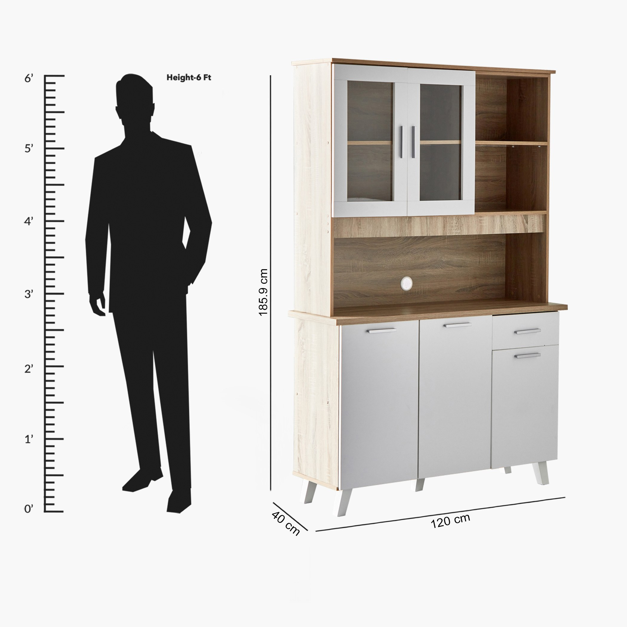 خزانة مطبخ بـ3 أبواب وأدراج  من ألفورد-hbxfurniture-diningroom-buffetsandsideboards-image-22