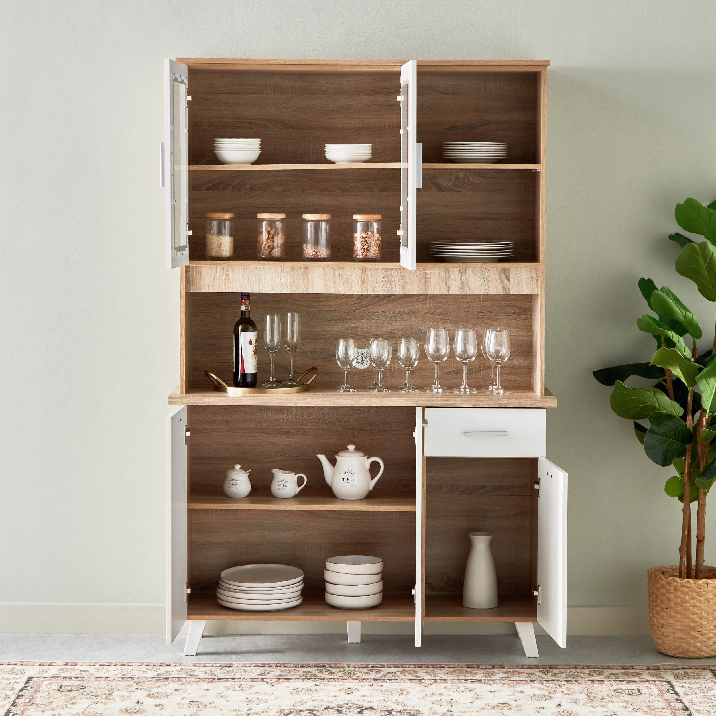 خزانة مطبخ بـ3 أبواب وأدراج  من ألفورد-hbxfurniture-diningroom-buffetsandsideboards-image-4