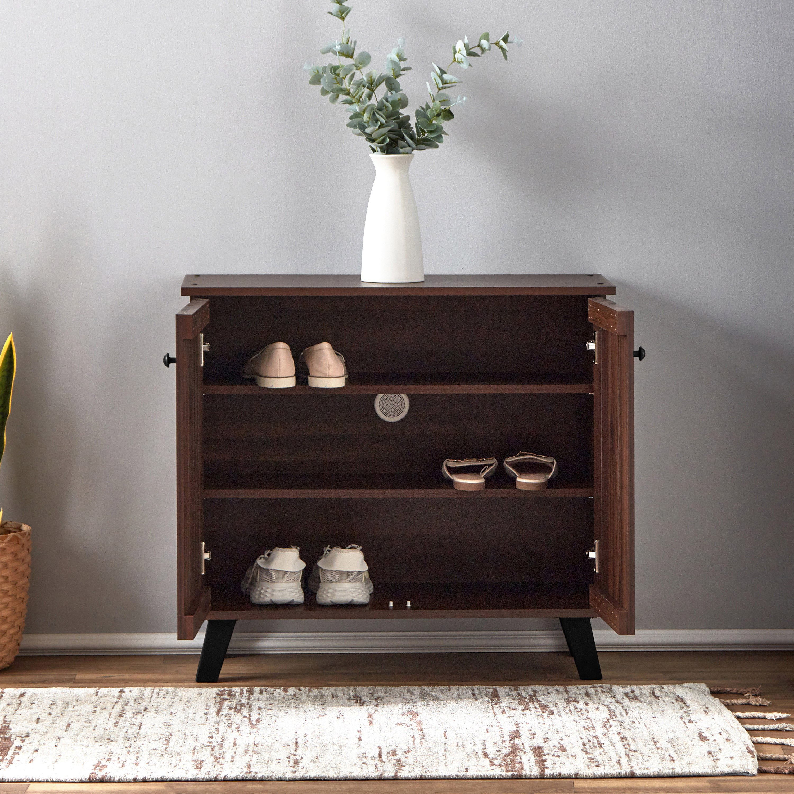 خزانة أحذية ببابين لـ 9 أزواج إن إكس تي من مالتون-hbxbedroom-shoecabinetsandracks-image-3