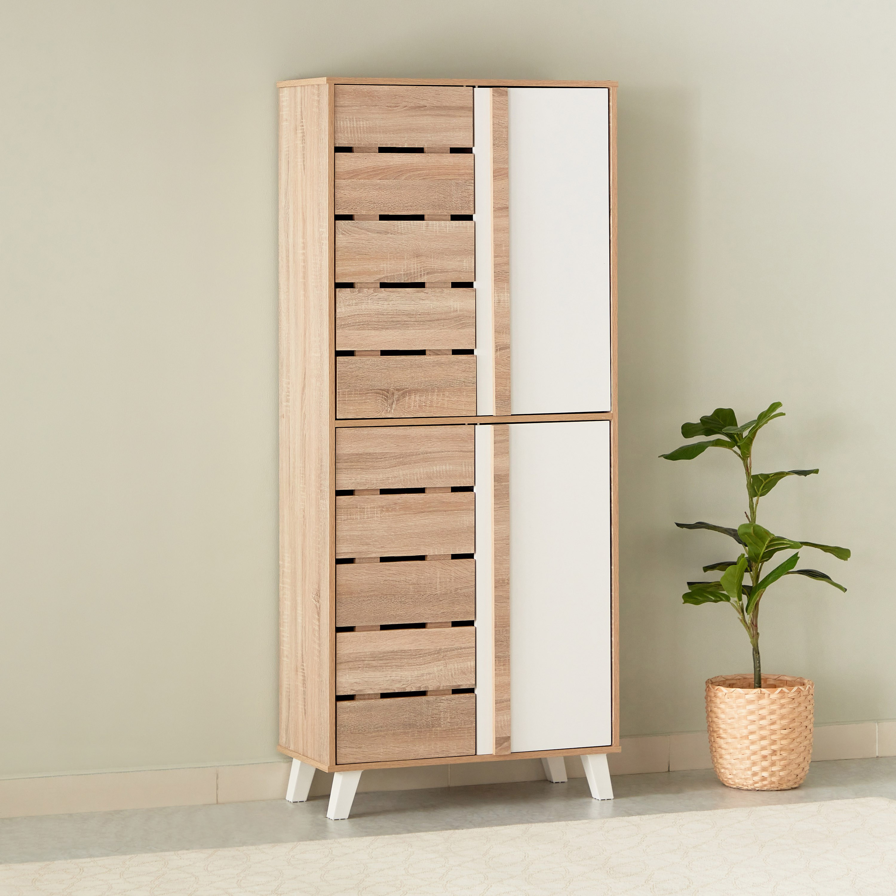 Alford 24 Pair Tall Shoe Cabinet with 4 Doors