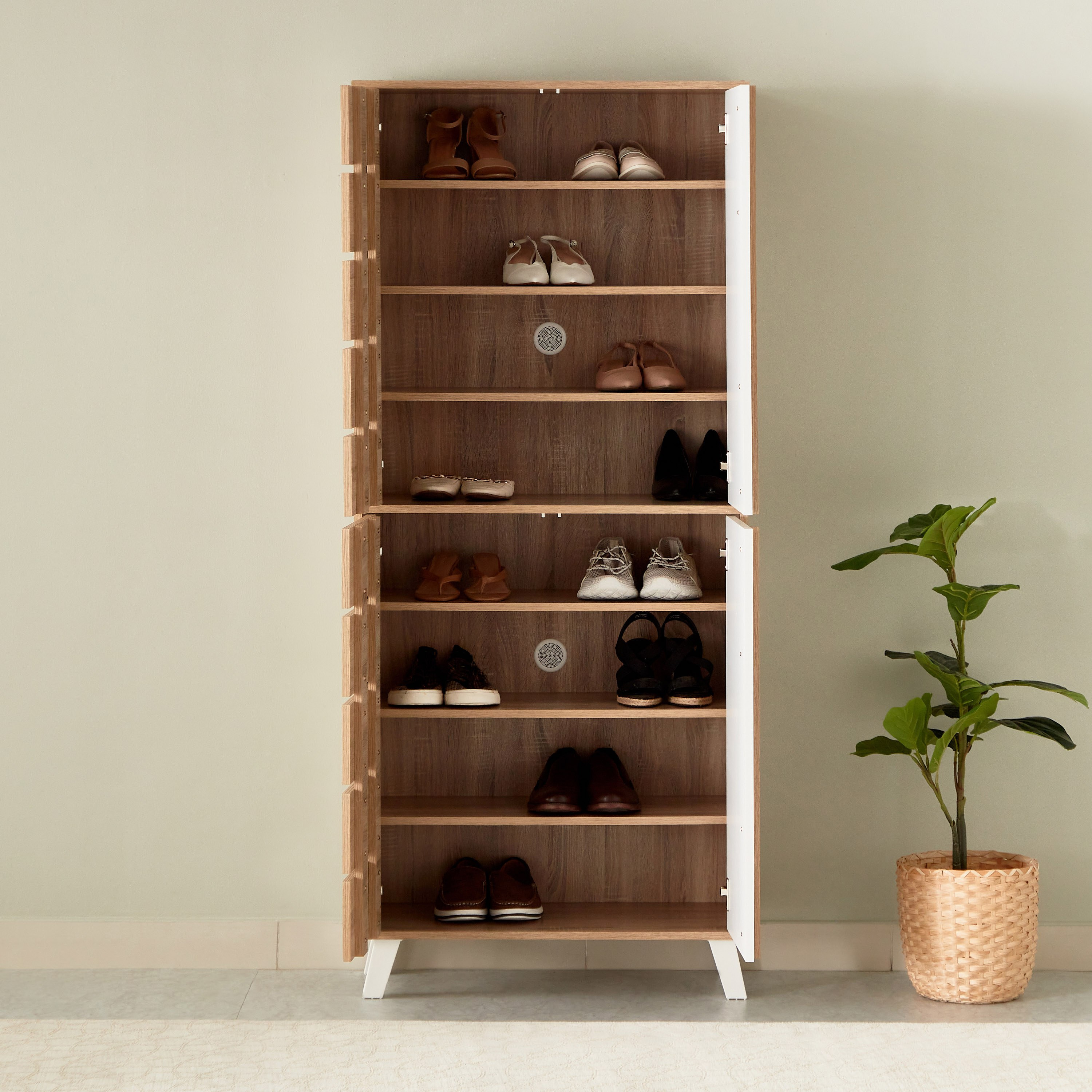 خزانة أحذية طويلة 4 أبواب لـ24 زوجا من ألفورد-hbxbedroom-shoecabinetsandracks-image-3