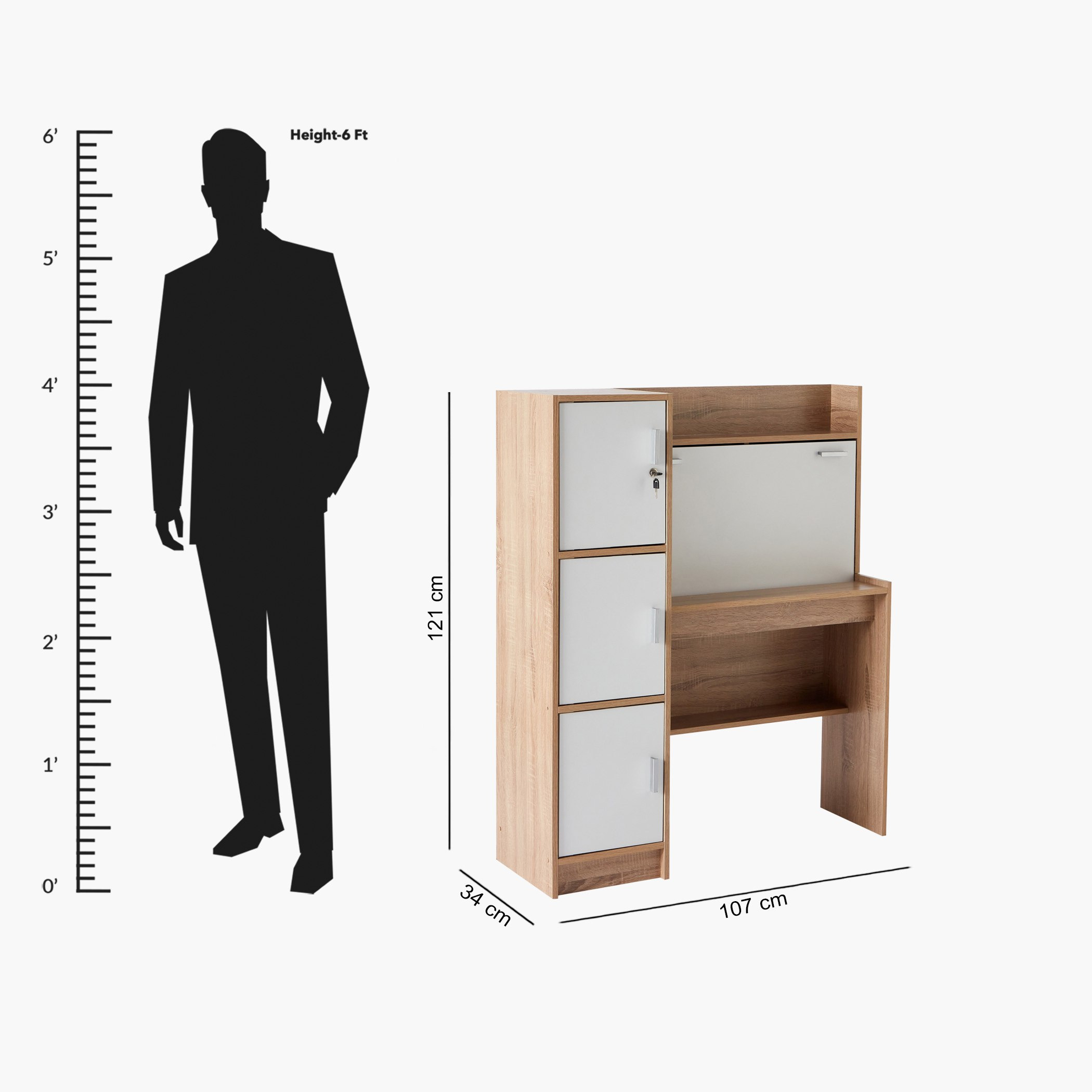 مكتب دراسة بـ3 أبواب إن إكس تي من كوبر-hbxfurniture-desks-image-16