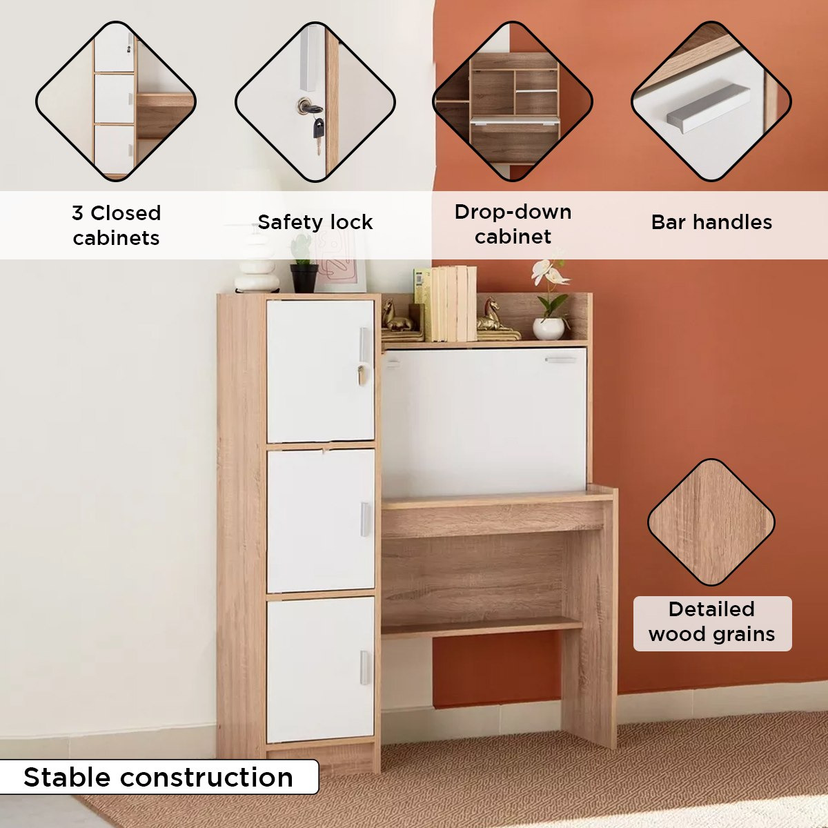 مكتب دراسة بـ3 أبواب إن إكس تي من كوبر-hbxfurniture-desks-image-5