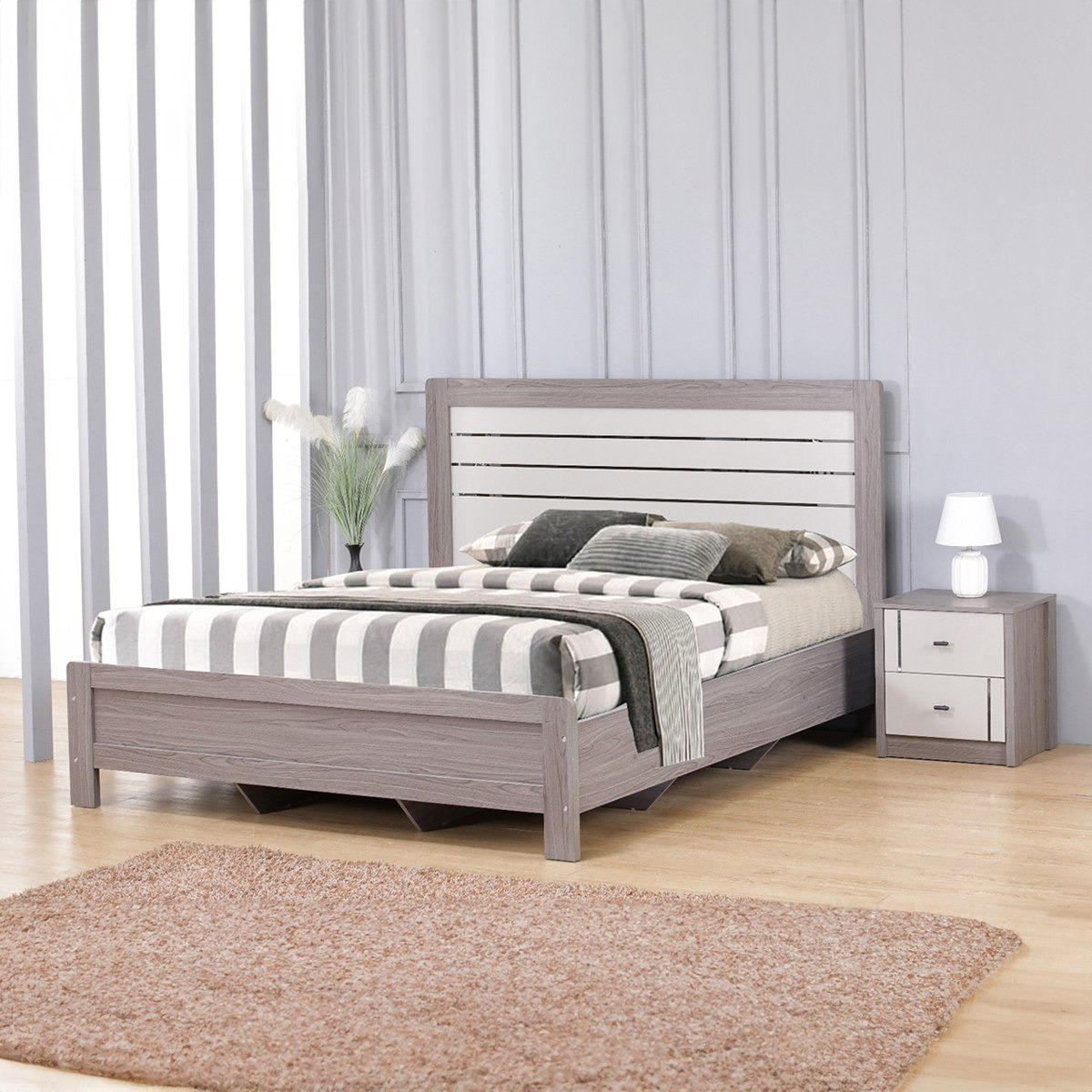 Ontario 5-Piece King Bedroom Set - 180x200 cm-hbxbedroom-bedsandbedsets-bedroomsets-king-image-2