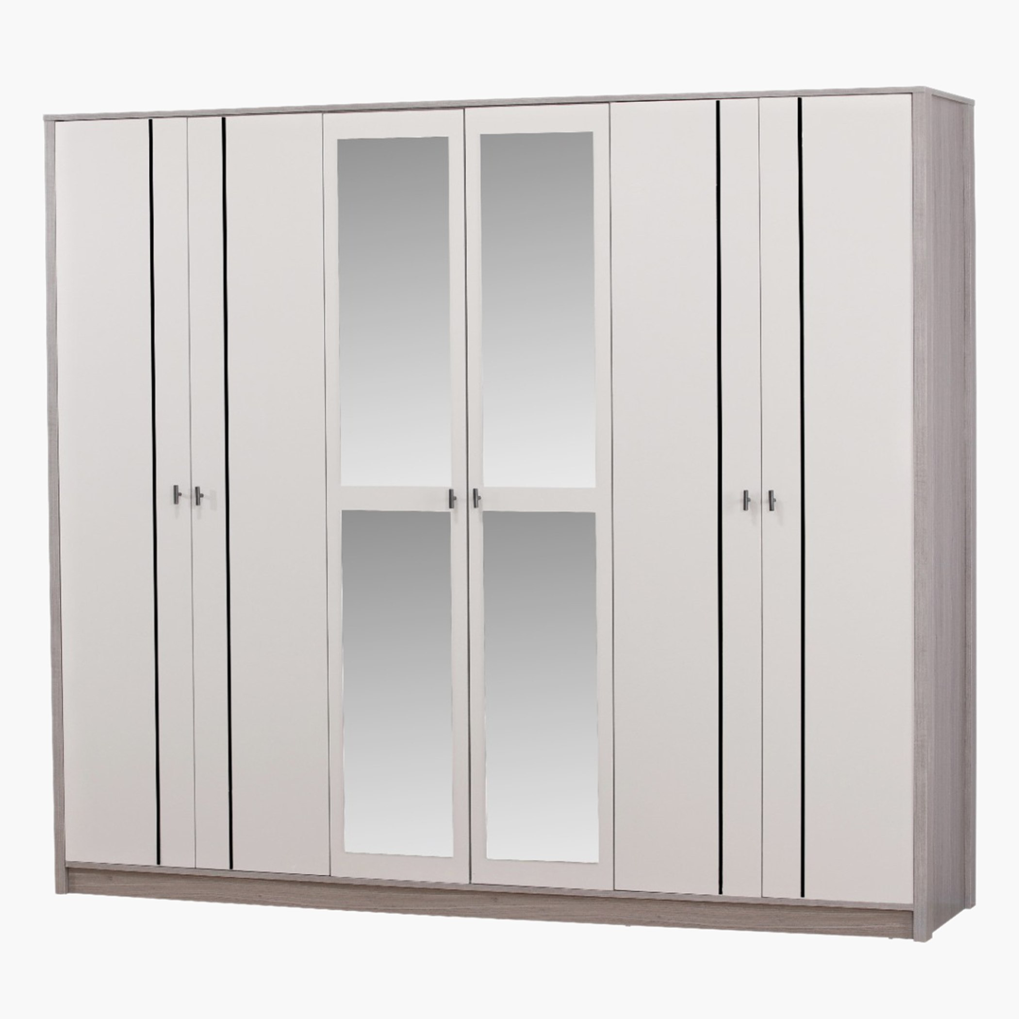 خزانة ملابس 6 أبواب بدرجين ومرآة من أونتاريو-hbxfurniture-wardrobes-image-3