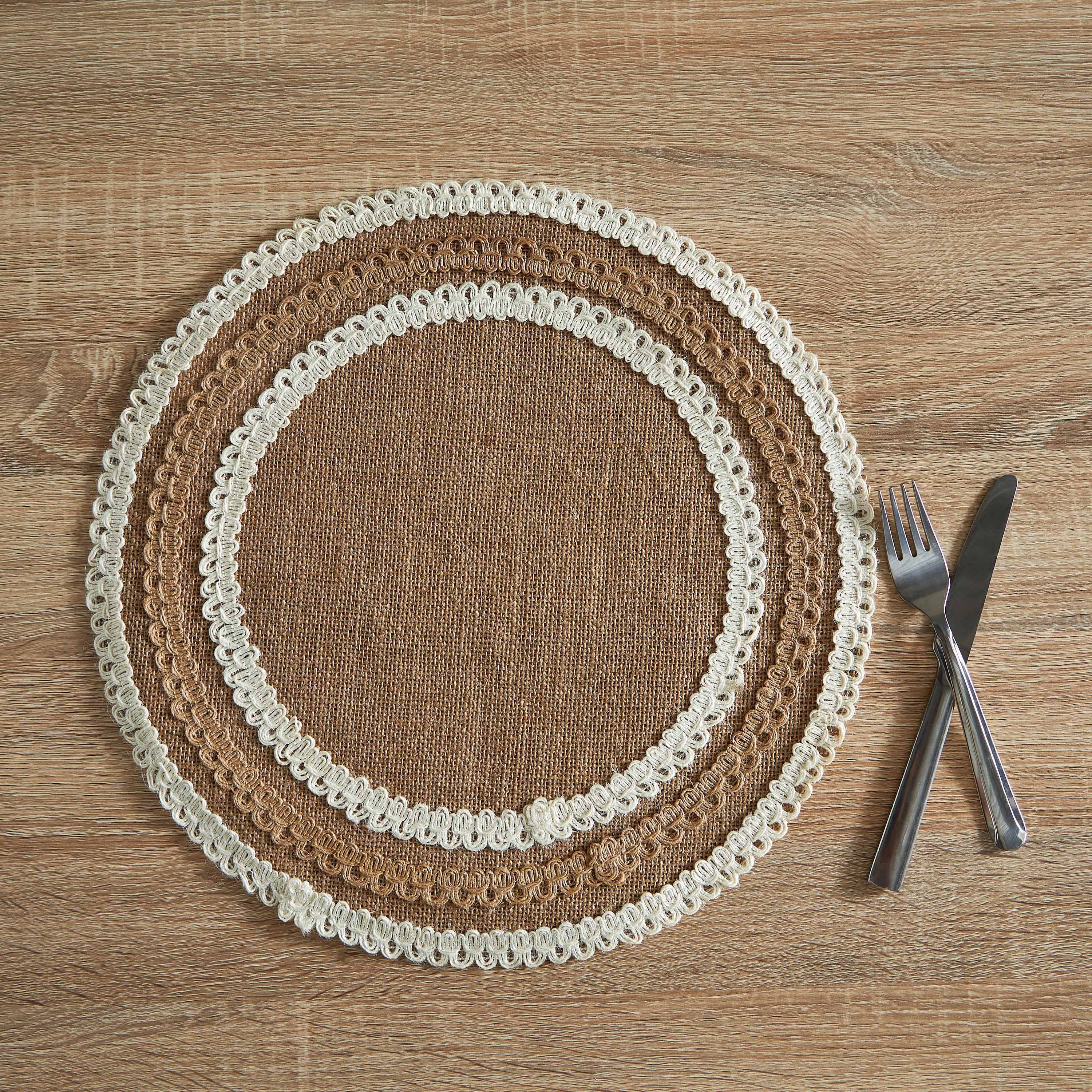 لبادة صحون جوت دانتيل مستديرة من جوتوبيا - 38 سم-hbxdecorandfurnishings-homefurnishings-tablelinens-image-1