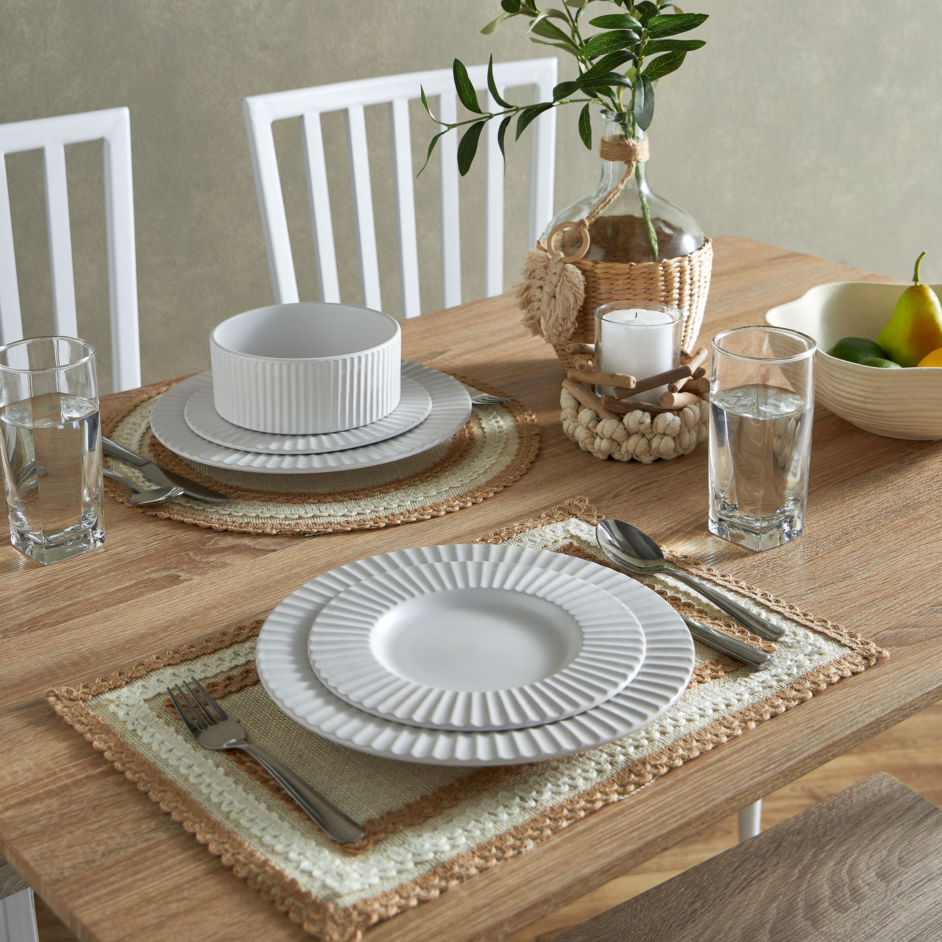 Jutopia Lace Jute Rectangular Placemat - 30x45 cm-hbxdecorandfurnishings-homefurnishings-tablelinens-image-4