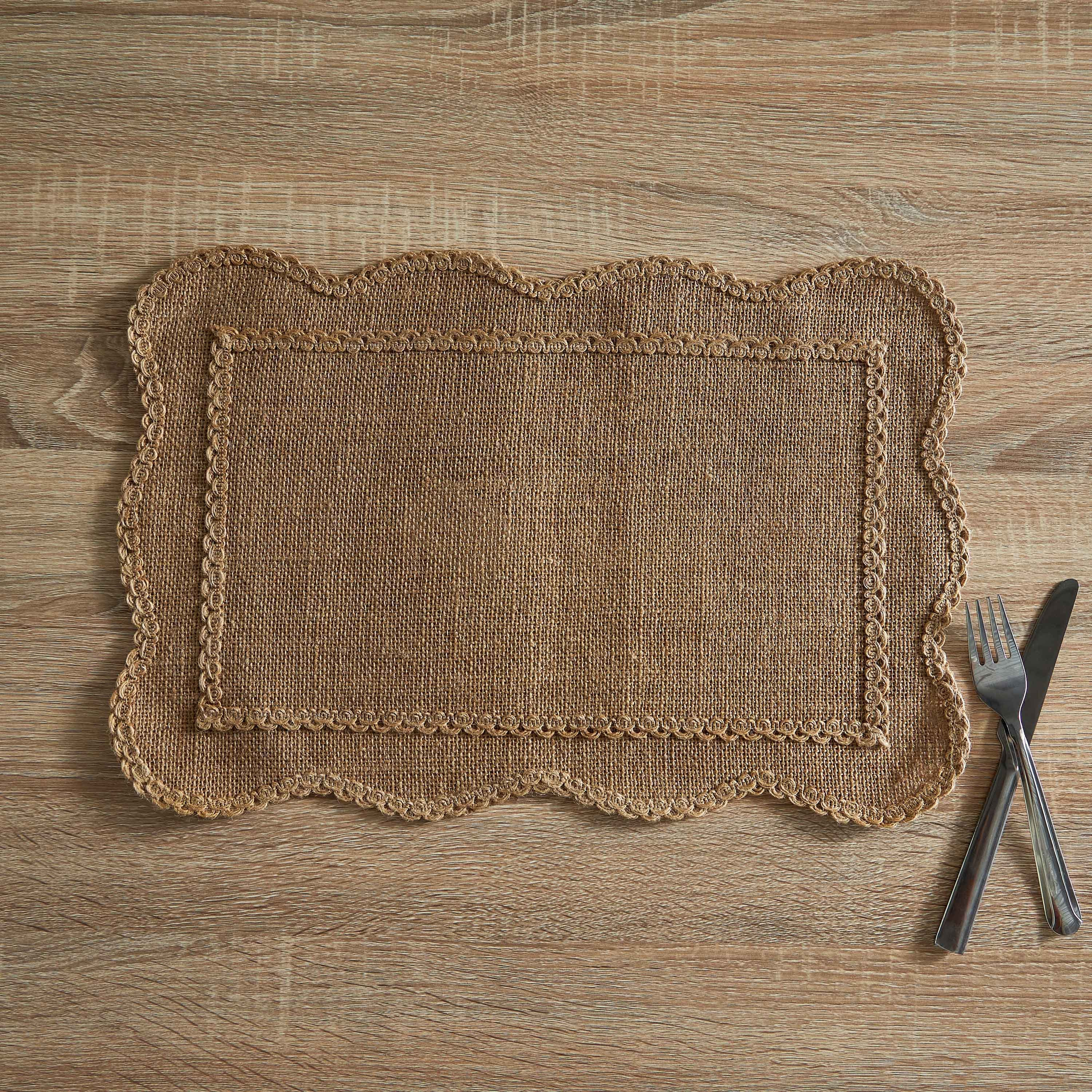 لبادة صحون جوت صدفية من جوتوبيا - 30x45 سم-hbxdecorandfurnishings-homefurnishings-tablelinens-image-1