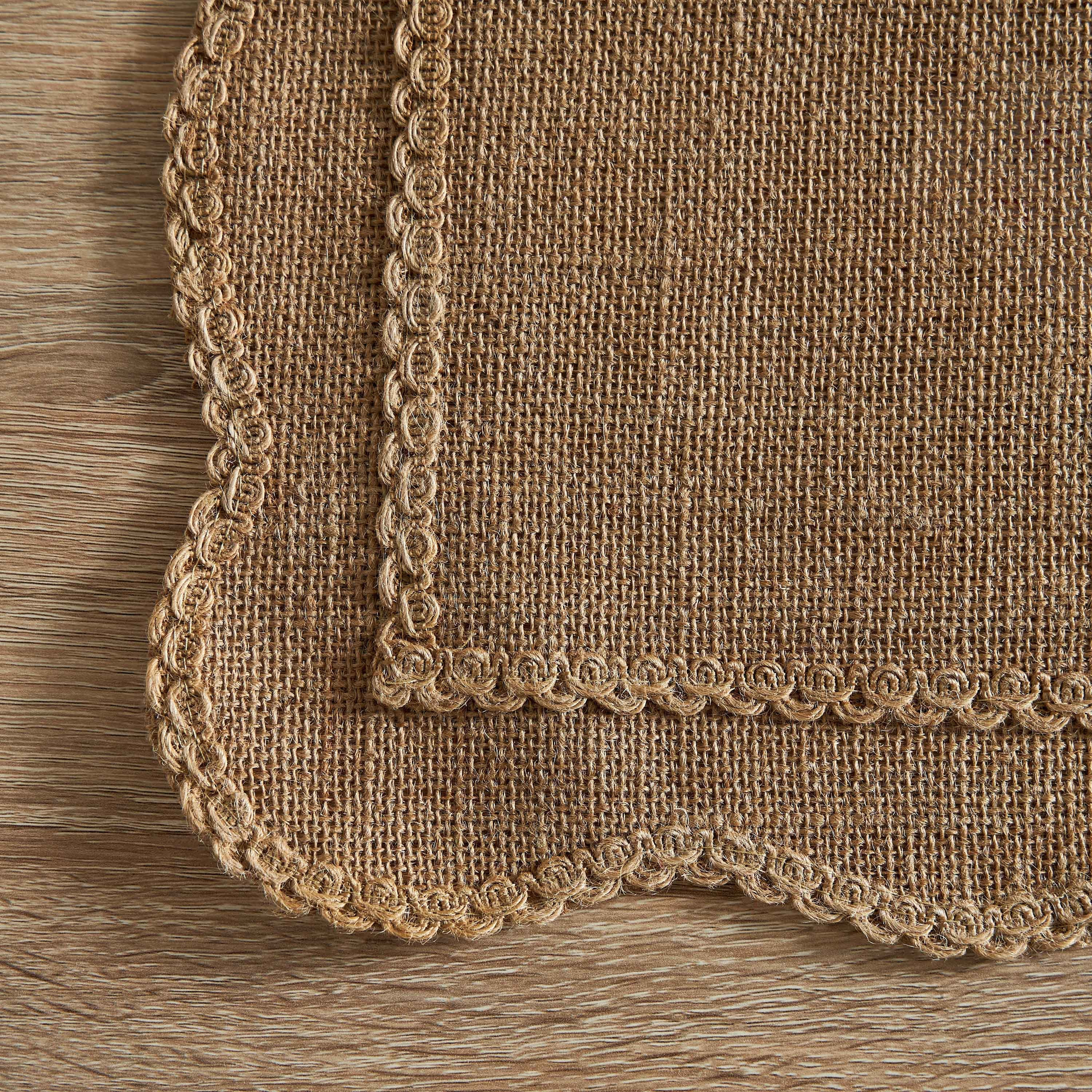 لبادة صحون جوت صدفية من جوتوبيا - 30x45 سم-hbxdecorandfurnishings-homefurnishings-tablelinens-image-3