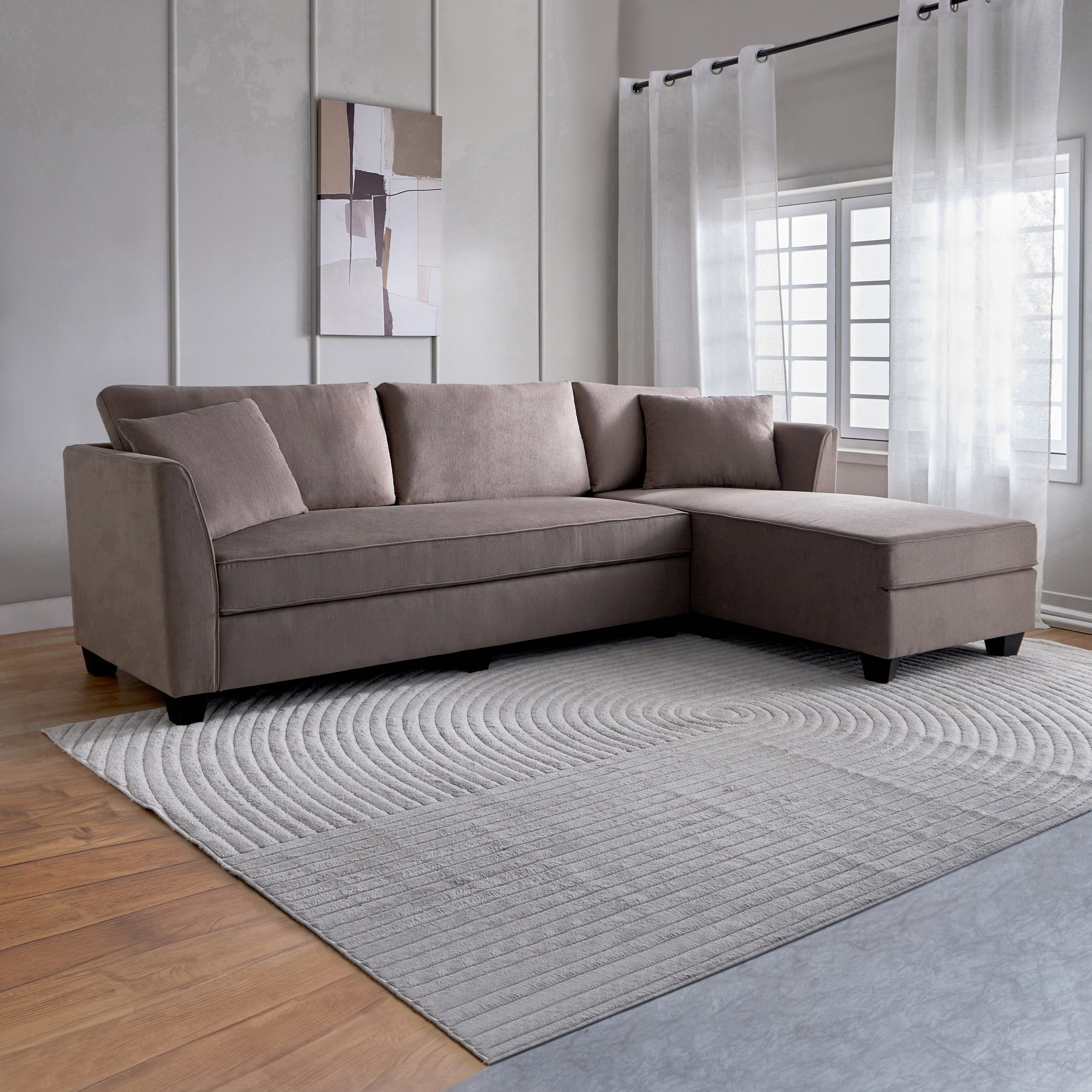 كنبة ركنية يمين 4 مقاعد قماش مع 2 وسادة من سيدني-hbxlivingroom-sofasandarmchairs-cornersofas-image-1