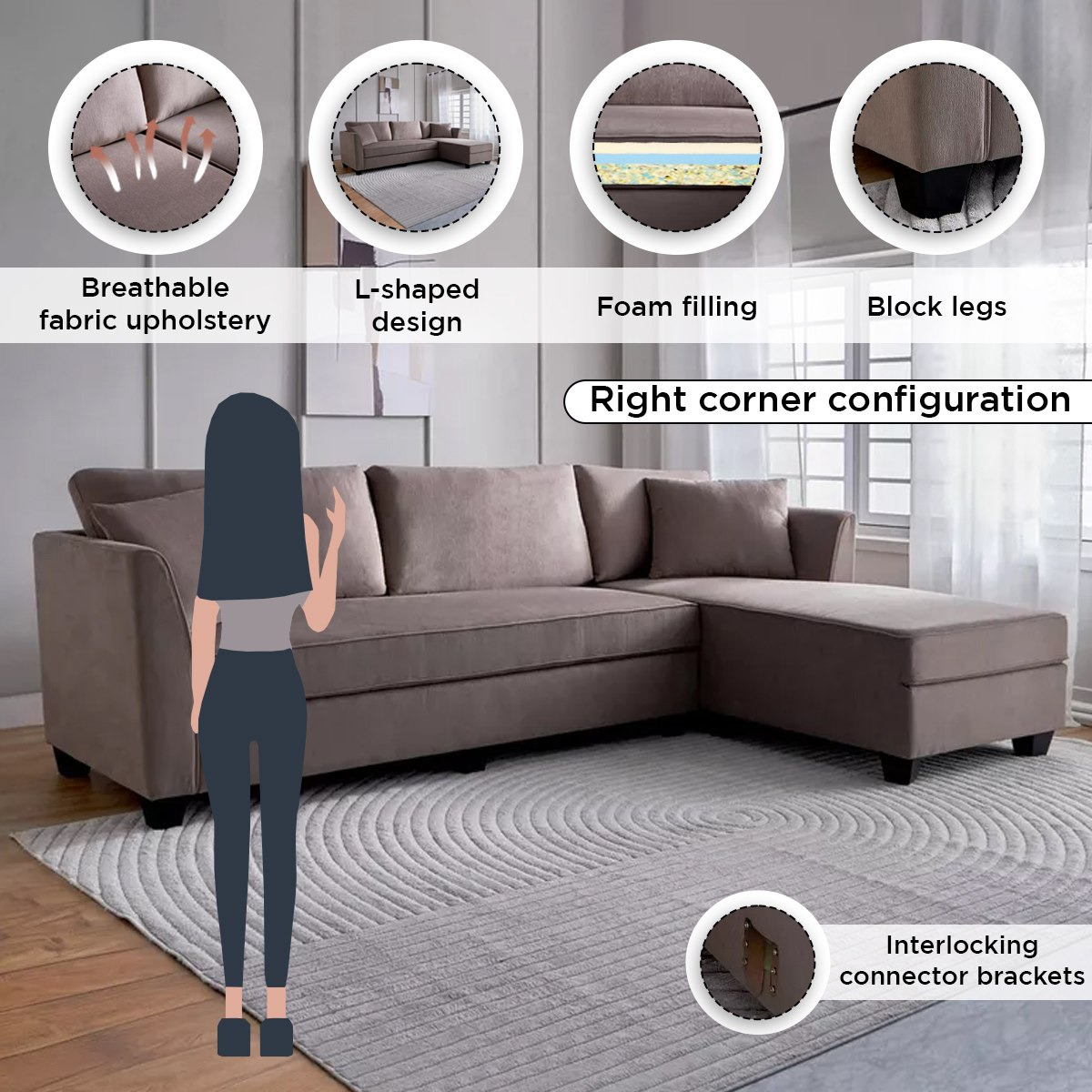 كنبة ركنية يمين 4 مقاعد قماش مع 2 وسادة من سيدني-hbxlivingroom-sofasandarmchairs-cornersofas-image-5