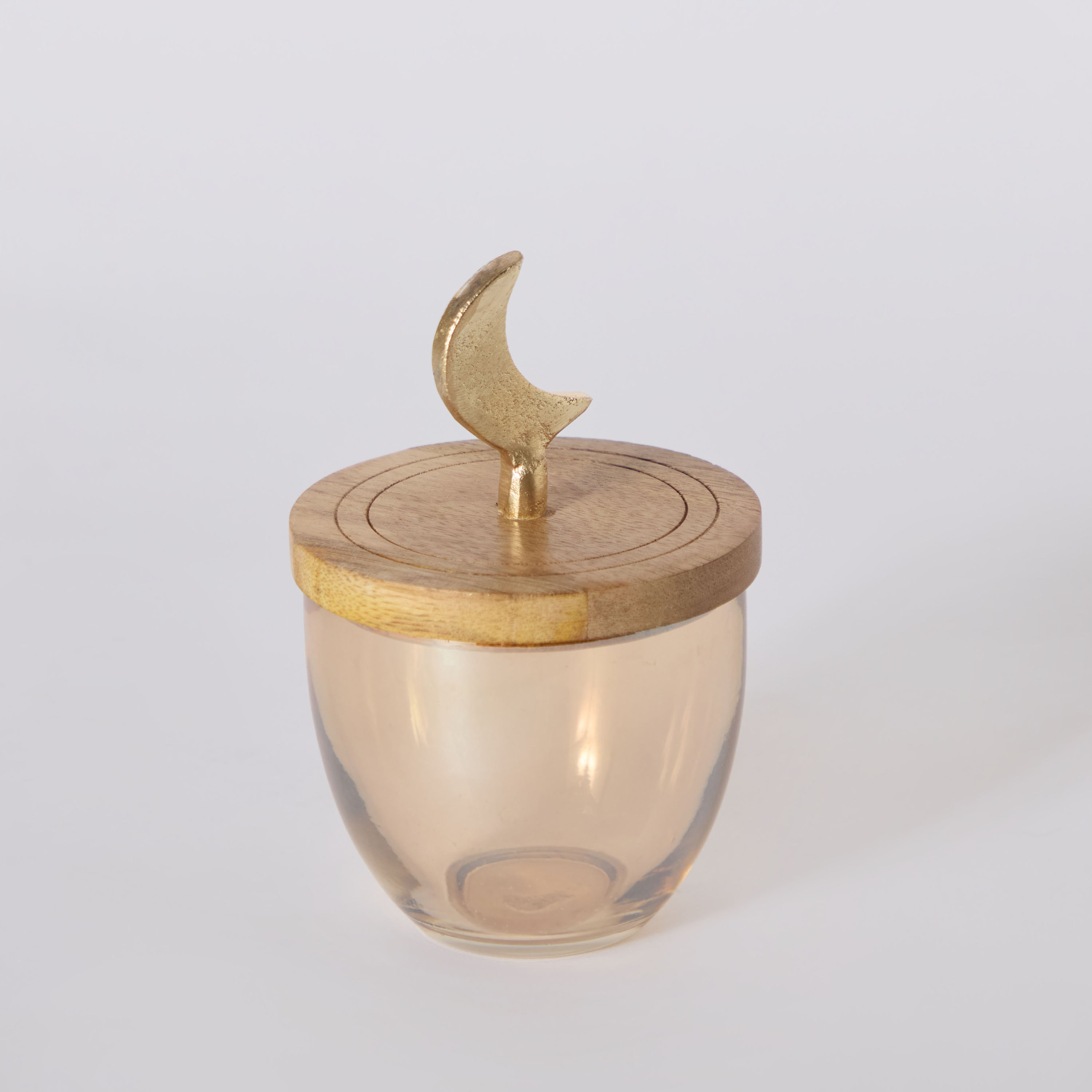 Rick Decorative Jar with Wooden Lid - 9x9x14 cm-hbxdecorandfurnishings-homeaccessories-bowls-image-5