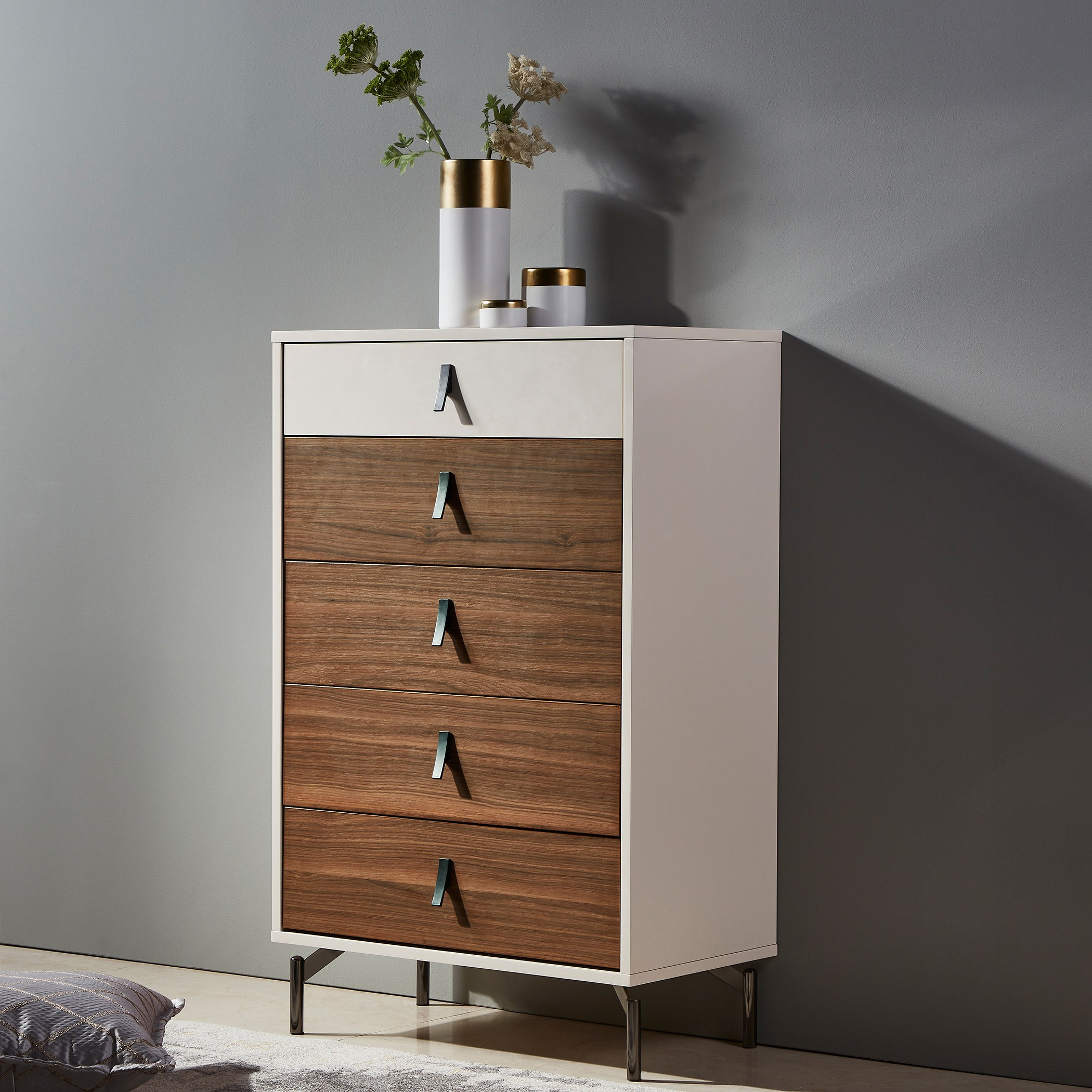 وحدة تخزين 5 أدراج من برايم روز-hbxfurniture-dressersandchests-chestofdrawers-image-1