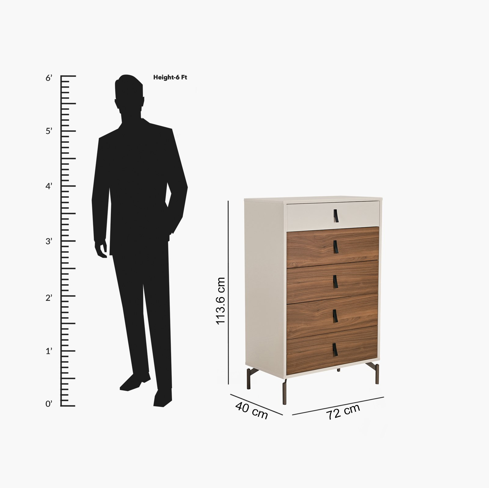 وحدة تخزين 5 أدراج من برايم روز-hbxfurniture-dressersandchests-chestofdrawers-image-10