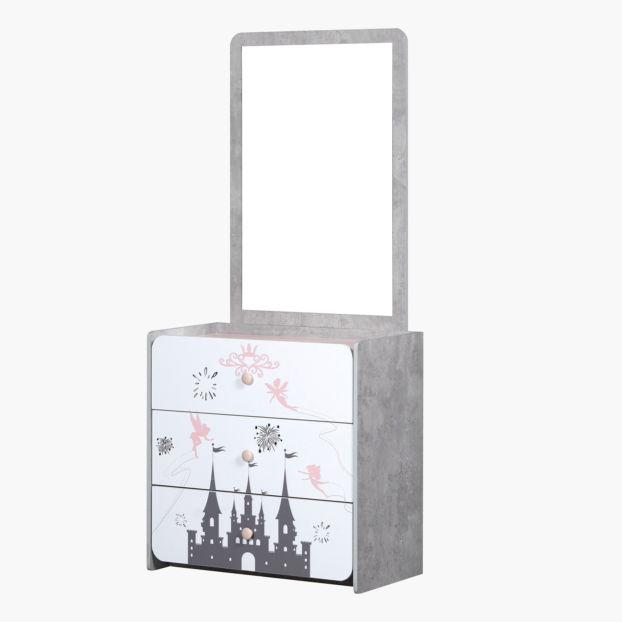 طاولة تزيين3 أدراج مع مرآة - بيكسي من موڤو-hbxfurniture-kidsroom-kidsdressersandmirrors-image-2