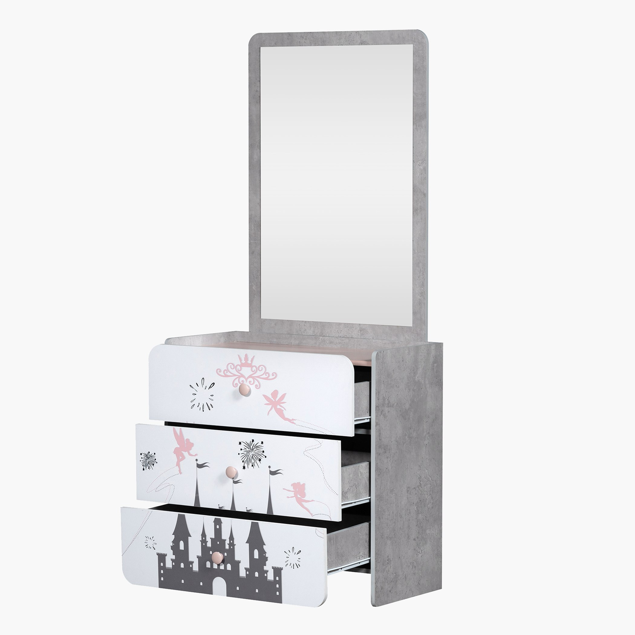 طاولة تزيين3 أدراج مع مرآة - بيكسي من موڤو-hbxfurniture-kidsroom-kidsdressersandmirrors-image-6