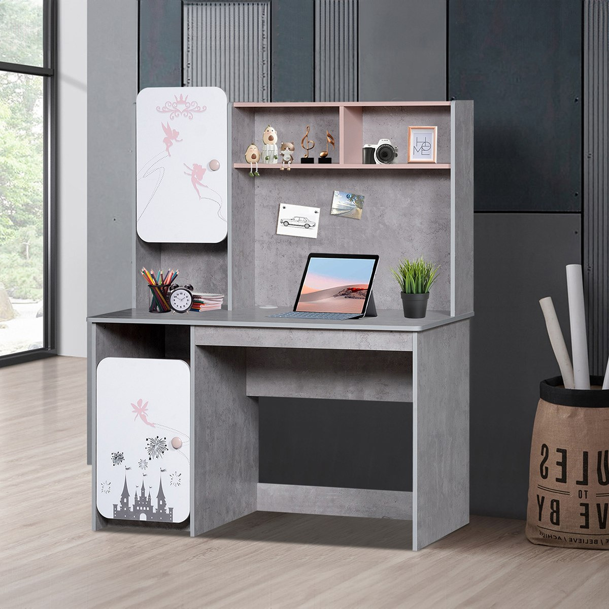 Movo Pixie Study Desk with Hutch-hbxfurniture-desks-image-1