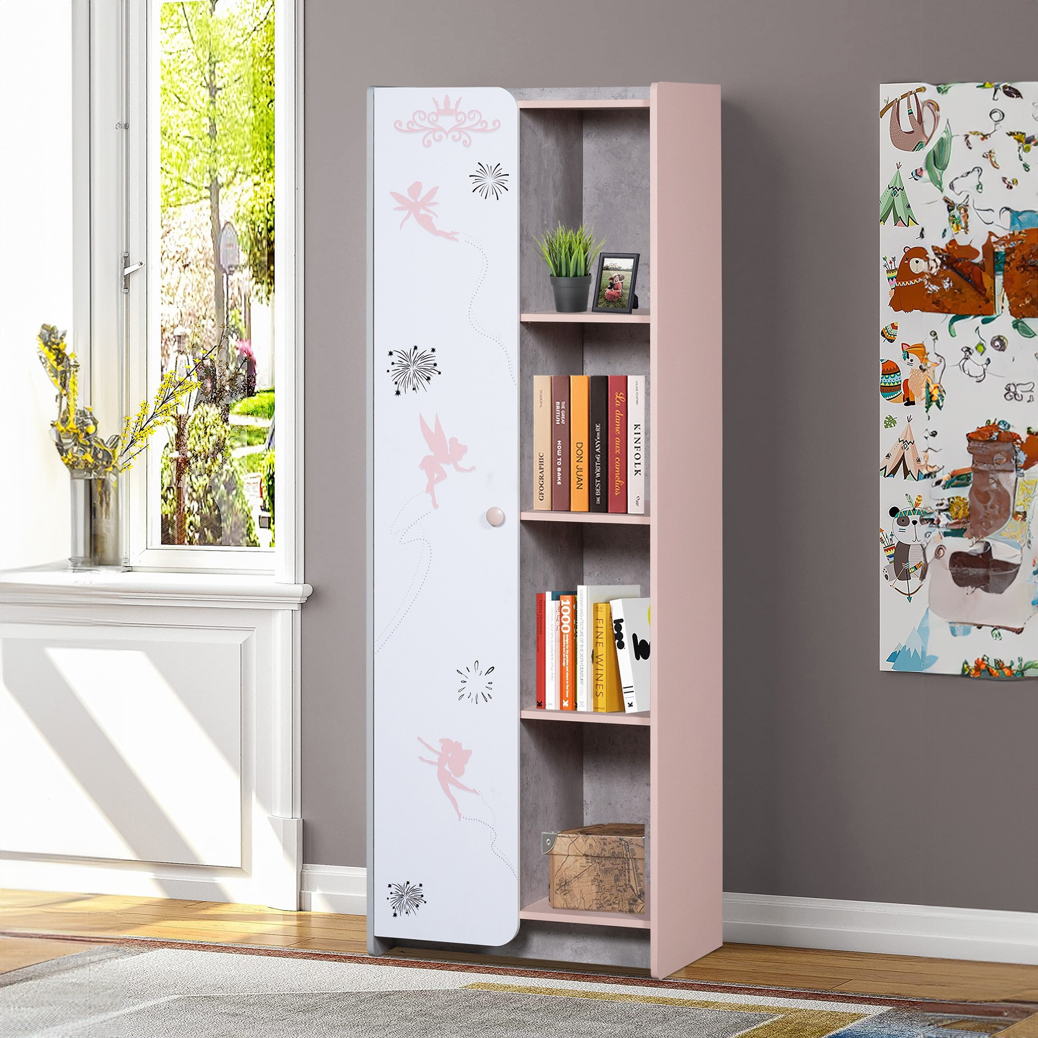 خزانة كتب طويلة بابين - بيكسي من موڤو-hbxfurniture-office-bookcases-image-1