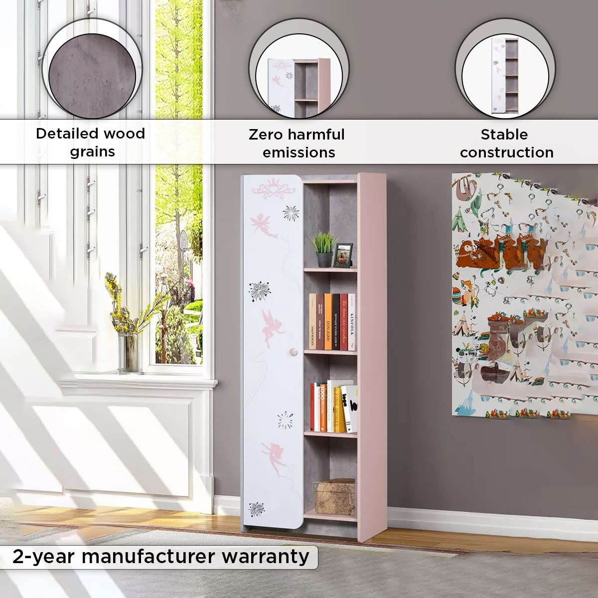 خزانة كتب طويلة بابين - بيكسي من موڤو-hbxfurniture-office-bookcases-image-4