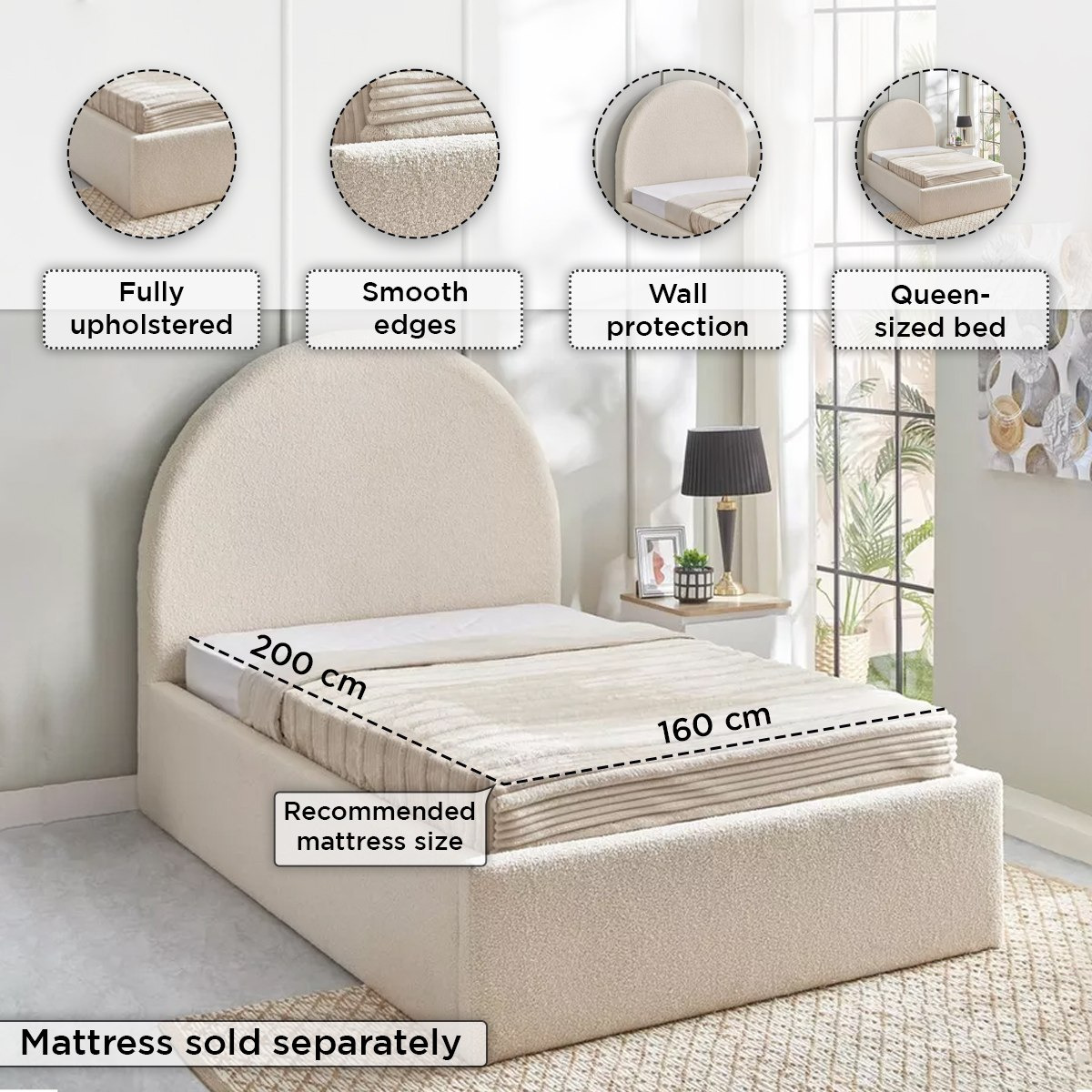 سرير كوين منجد من آي كلود - 160x200 سم-hbxbedroom-bedsandbedsets-beds-queen-image-4