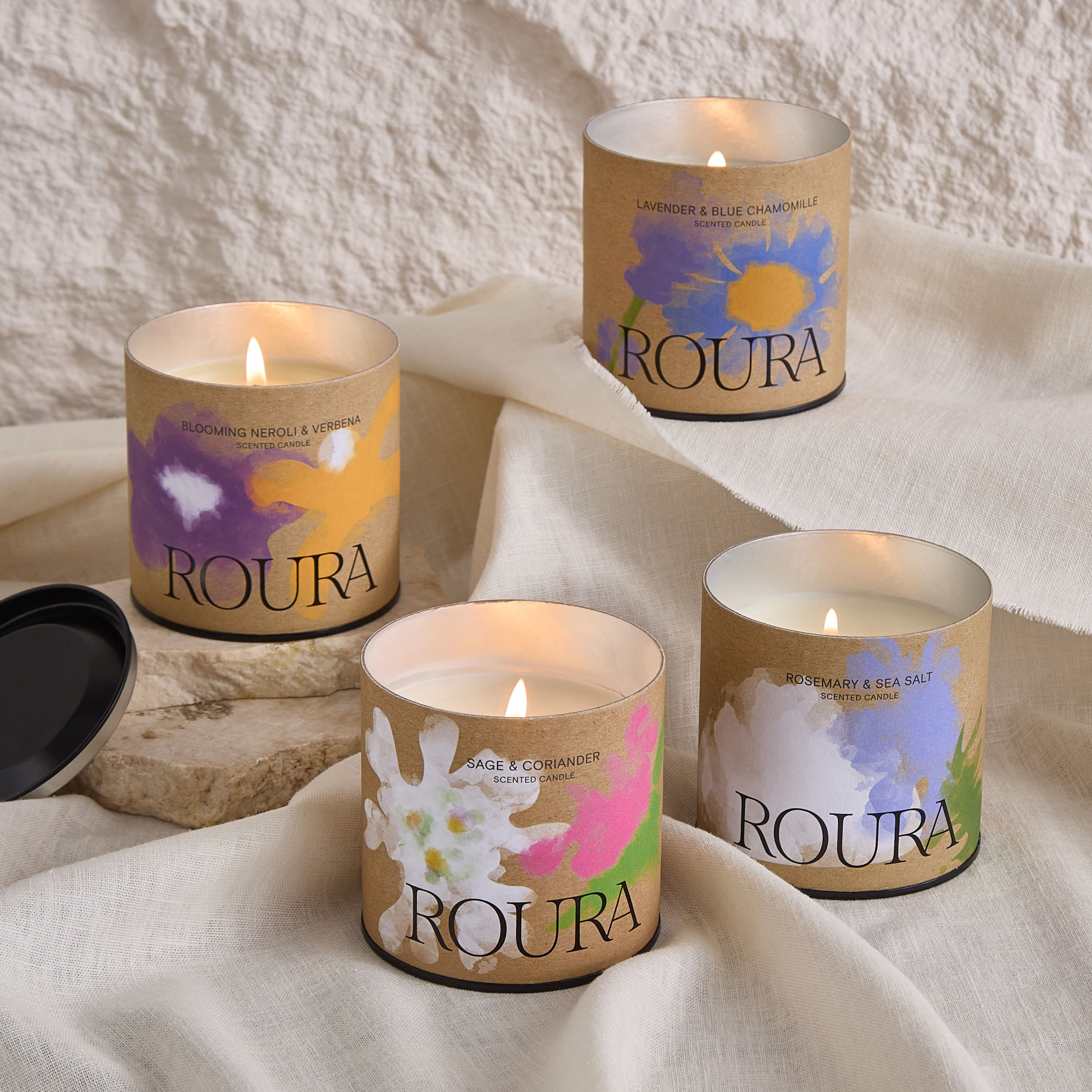 جرّة شموع إسبانية معطرة بغطاء برائحة المريمية والكزبرة من رورا - 260 جم-hbxlivingroom-decorandaccessories-candles-image-4