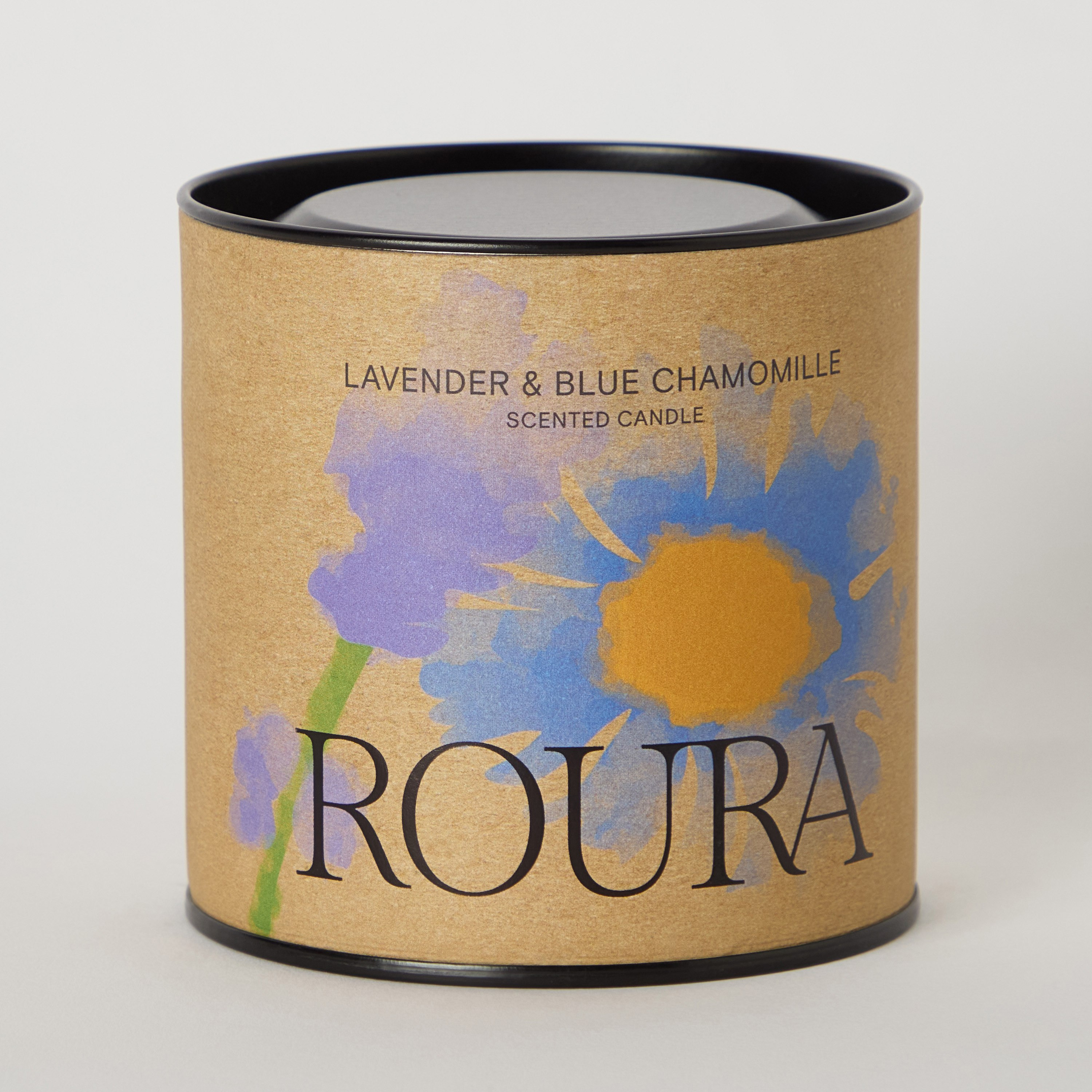 جرّة شموع إسبانية معطرة بغطاء برائحة اللافندر والبابونج الأزرق من رورا - 260 جم-hbxlivingroom-decorandaccessories-candles-image-5