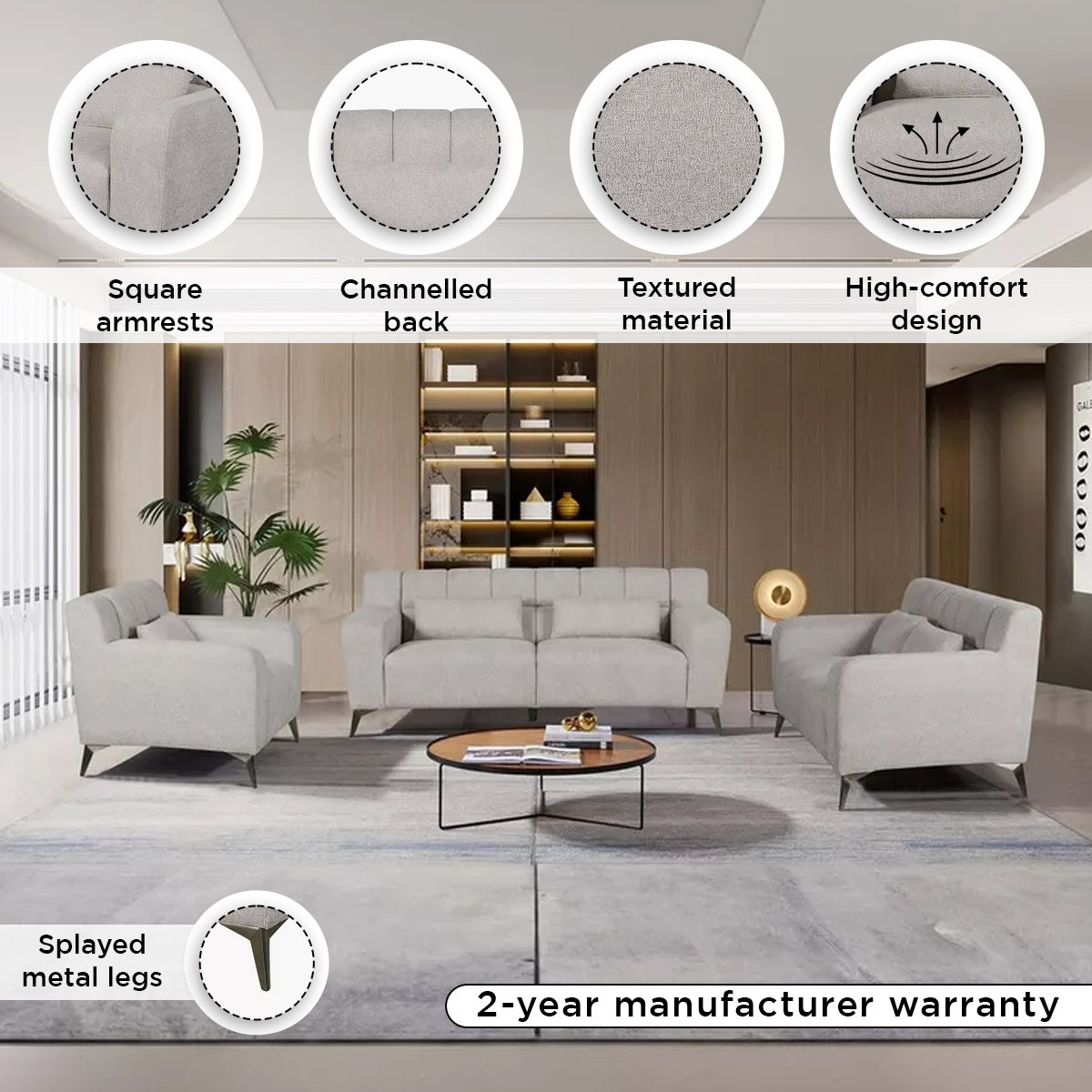 Magnum 2-Seater Fabric Sofa with 2 Cushions-hbxlivingroom-sofasandarmchairs-sofas-image-4