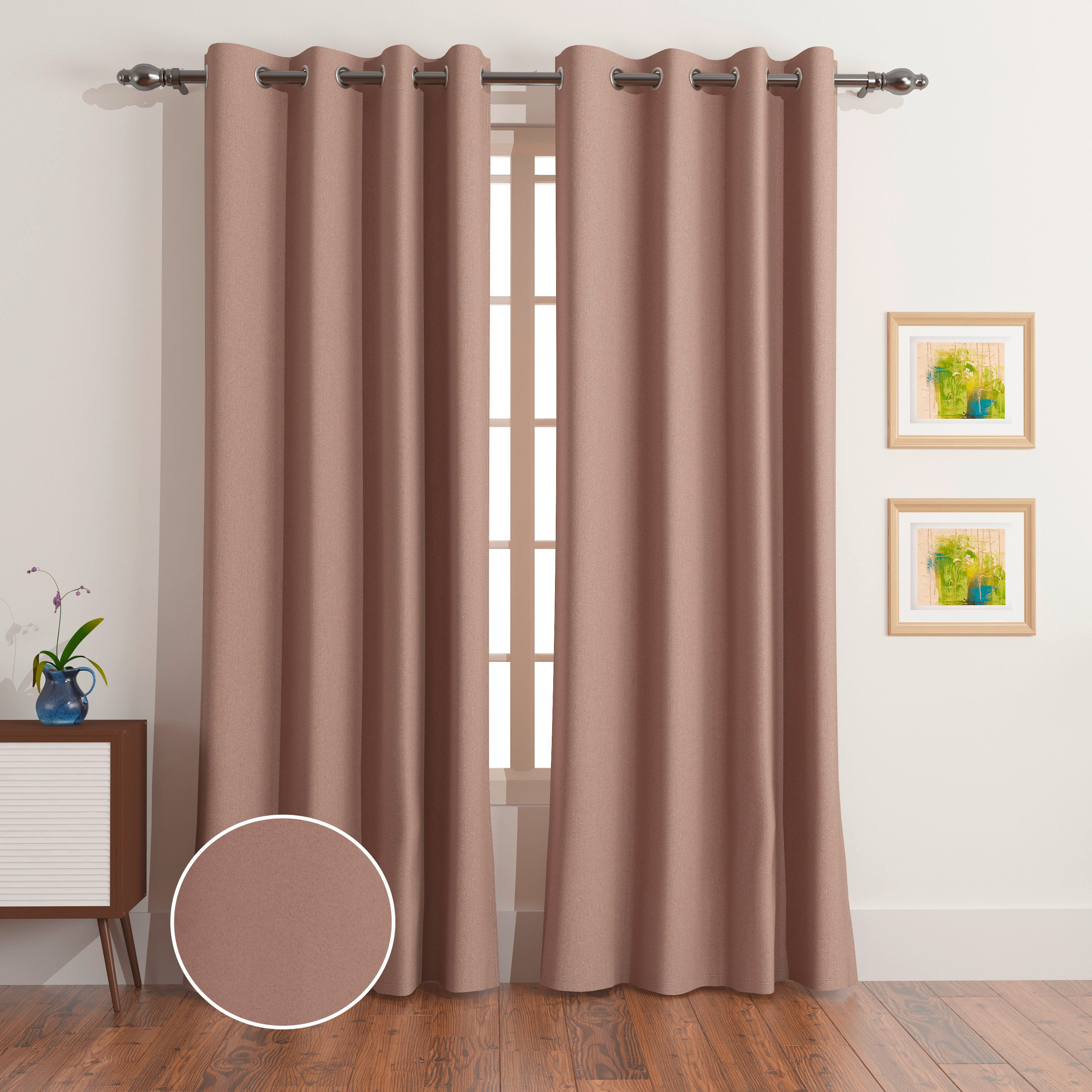 طقم ستائر معتمة 4 قطع من يوني - 140×240 سم-hbxhomeware-hbxdecorandfurnishings-image-1