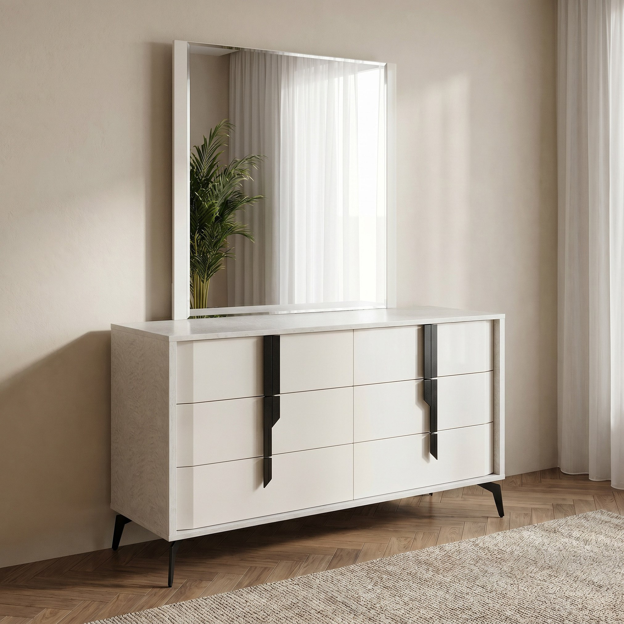 Grandeura 6-Piece King Bedroom Set - 180x200 cm-hbxbedroom-bedsandbedsets-bedroomsets-king-image-11