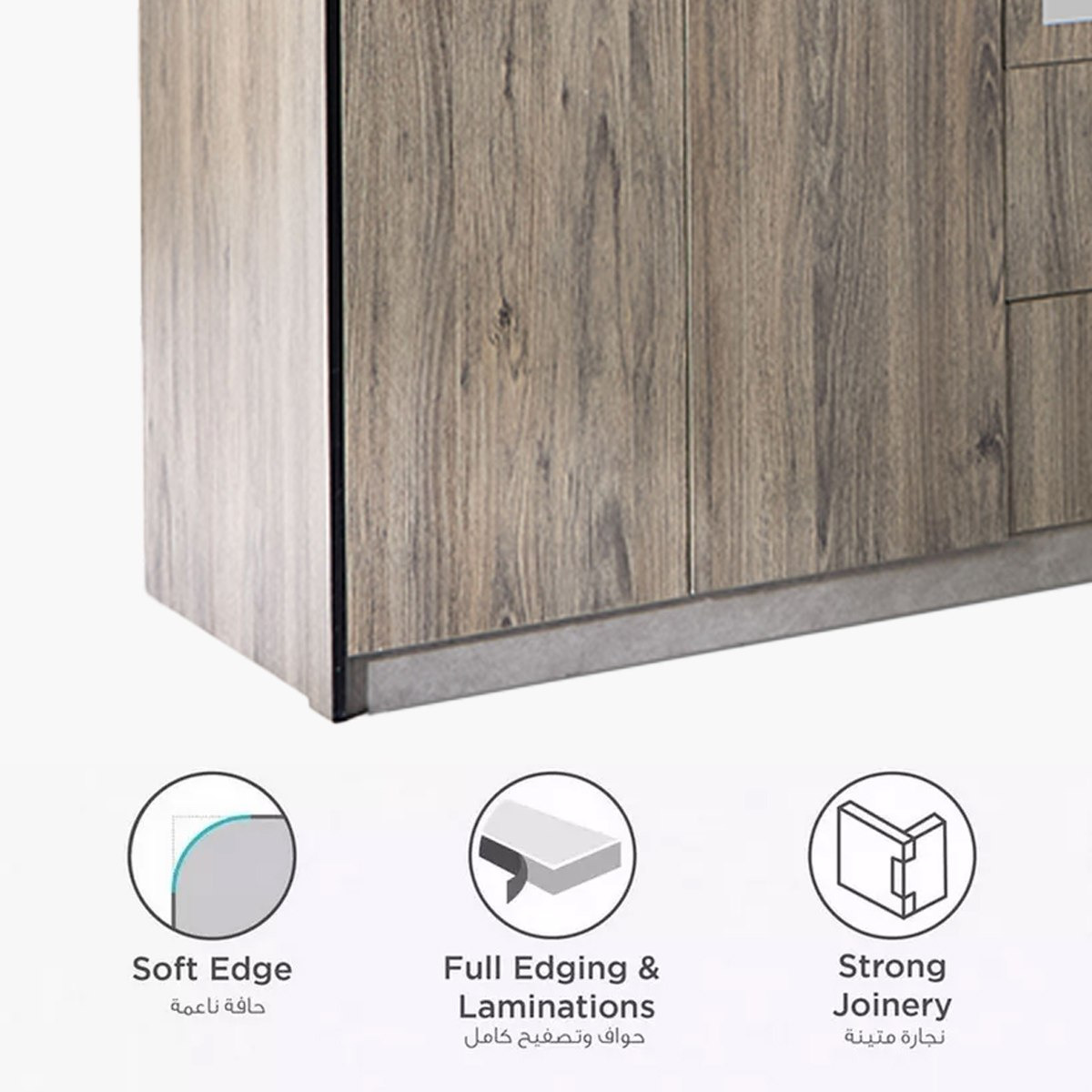 خزانة ملابس 6 أبواب مع درجين ومرآة من أوروبا-hbxfurniture-wardrobes-image-6
