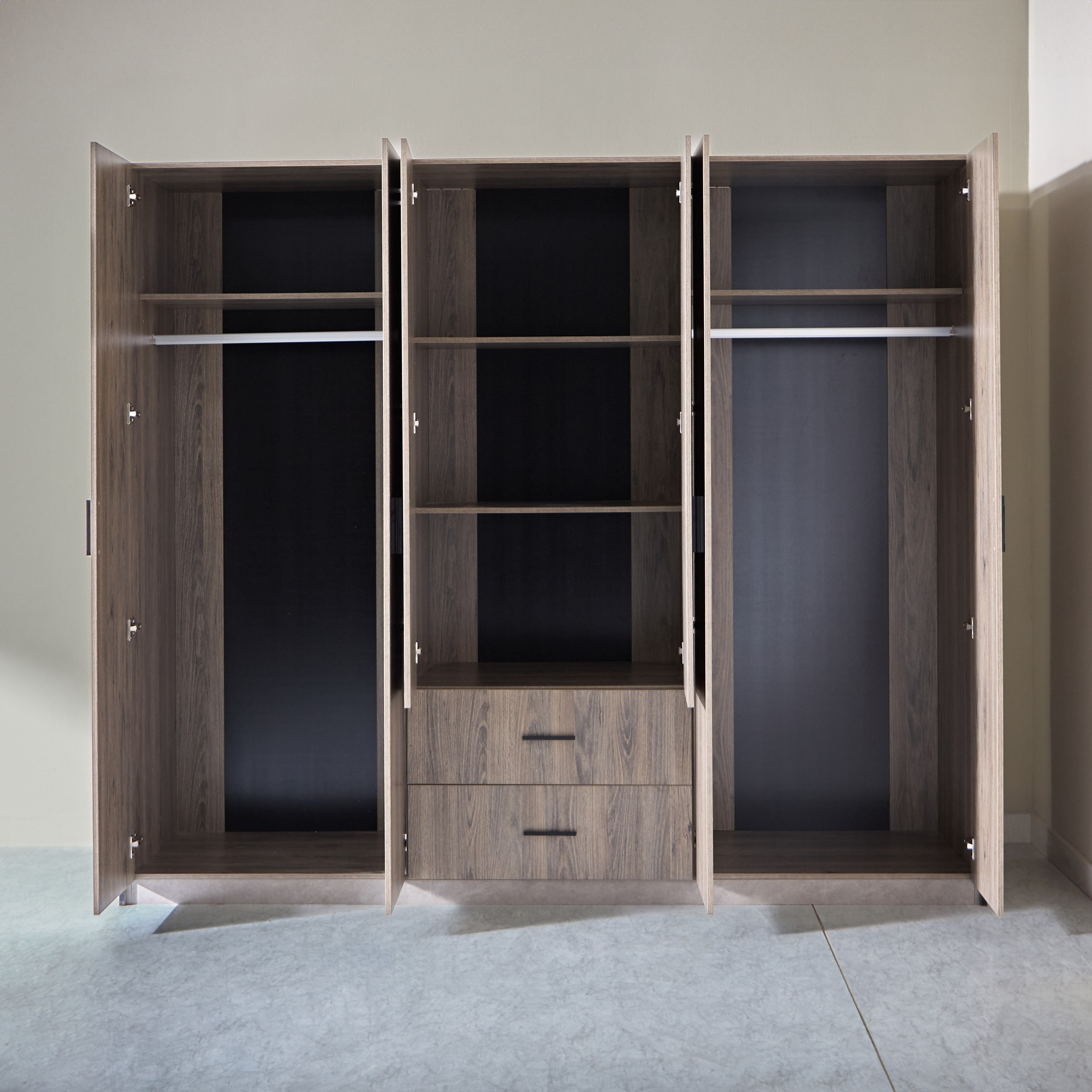 خزانة ملابس 6 أبواب مع درجين ومرآة من أوروبا-hbxfurniture-wardrobes-image-7