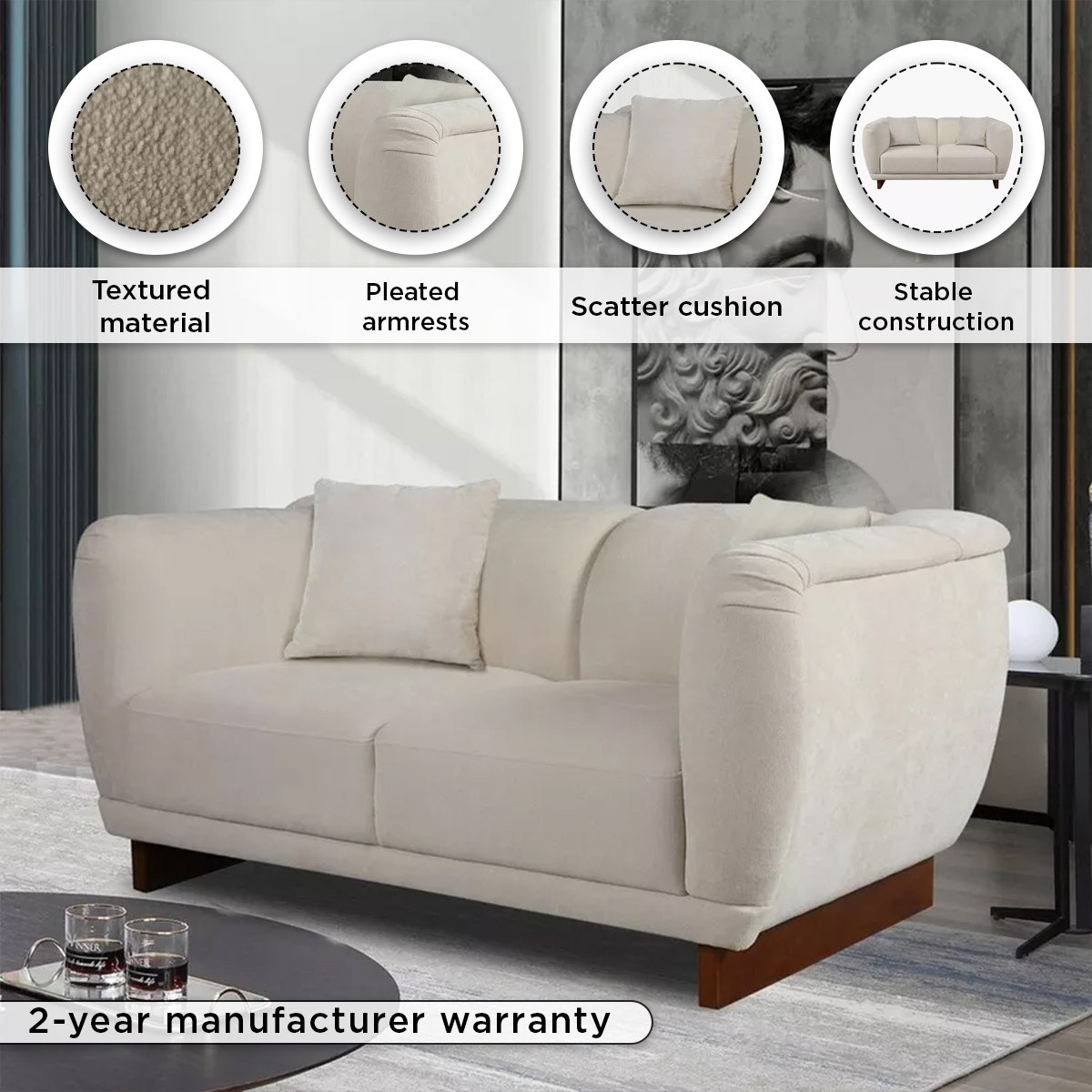 Clarkston 2-Seater Fabric Sofa with 2 Cushions-hbxlivingroom-sofasandarmchairs-sofas-image-4