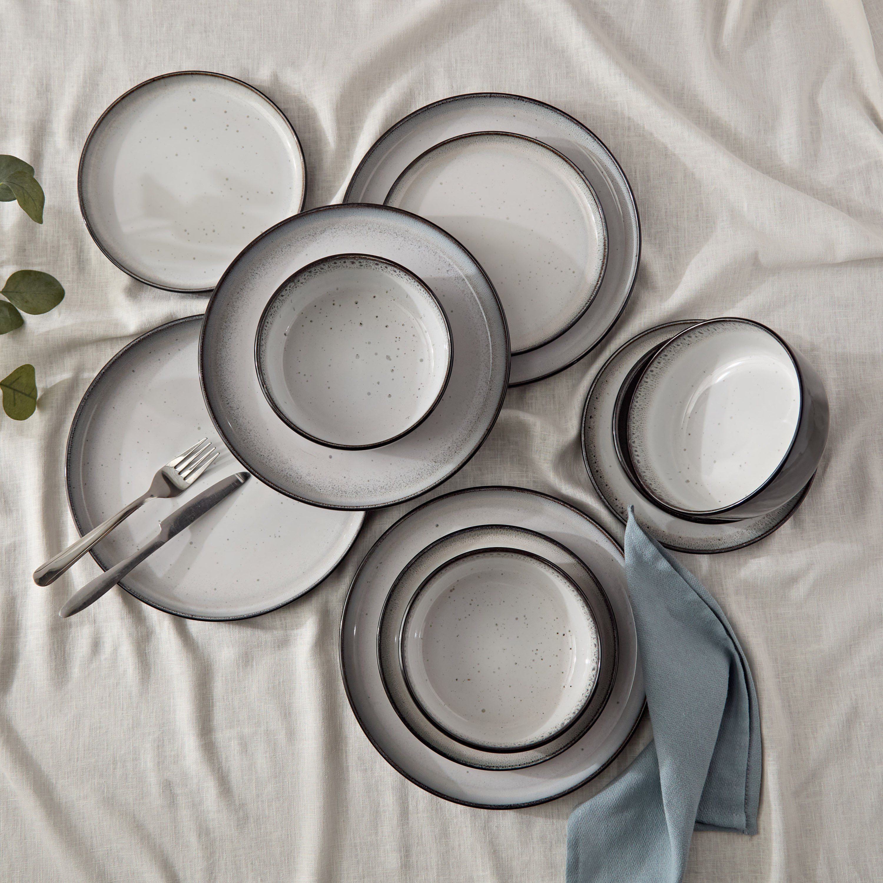 طقم عشاء فخار 12 قطعة إيدج من إليجنزا - 4 أفراد-hbxhomeware-hbxkitchen-image-1