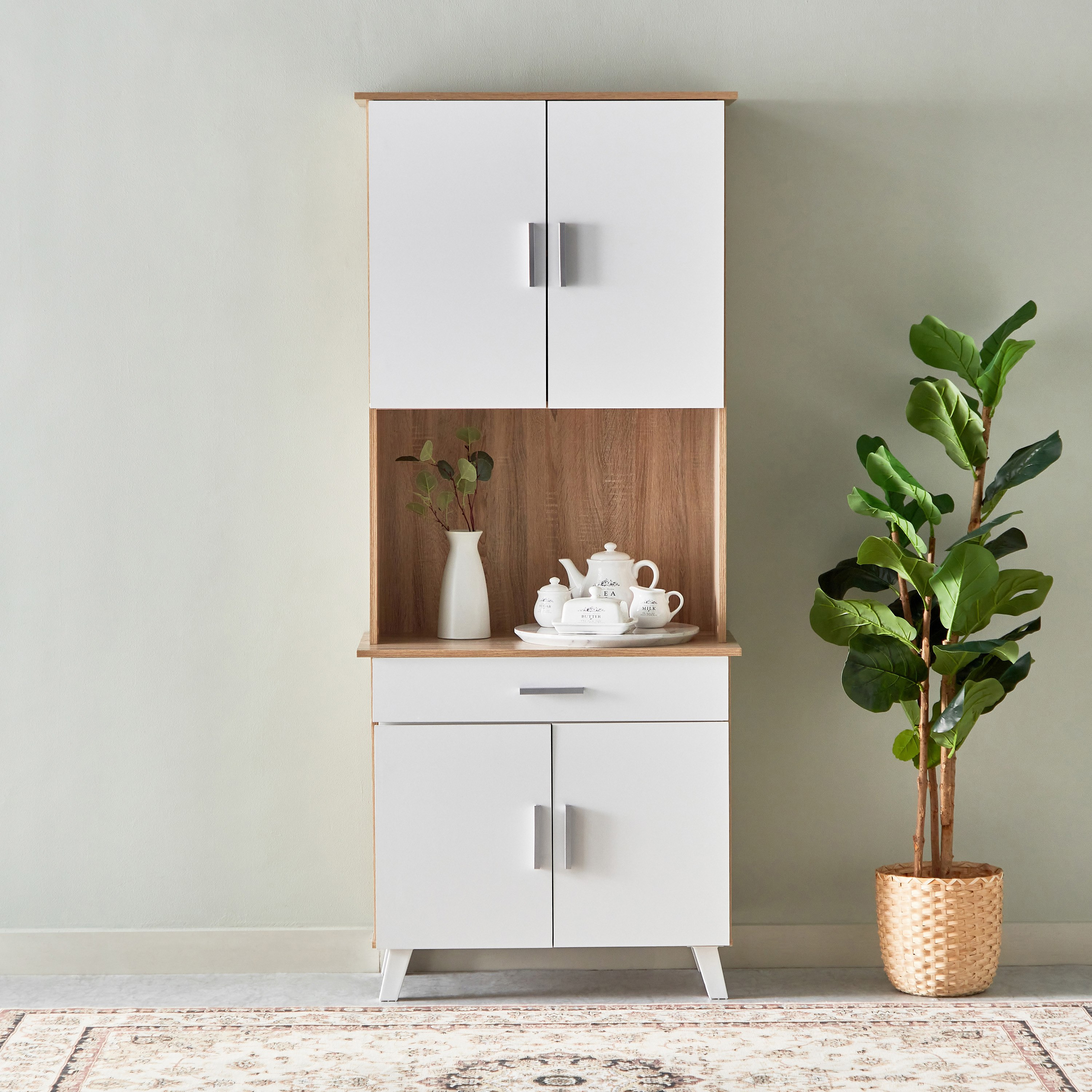 Alford 4-Door Kitchen Cabinet with Drawer-hbxfurniture-diningroom-buffetsandsideboards-image-2