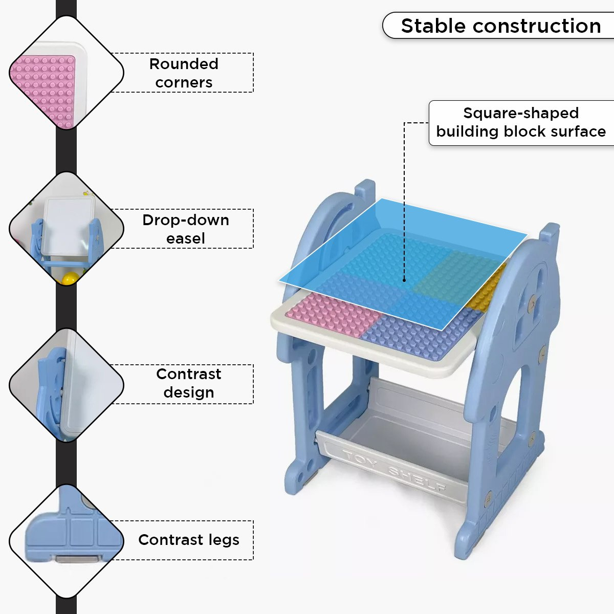 Iris Kinder 2-in-1 Kids' Building Block Table and Easel-hbxfurniture-office-desks-image-5