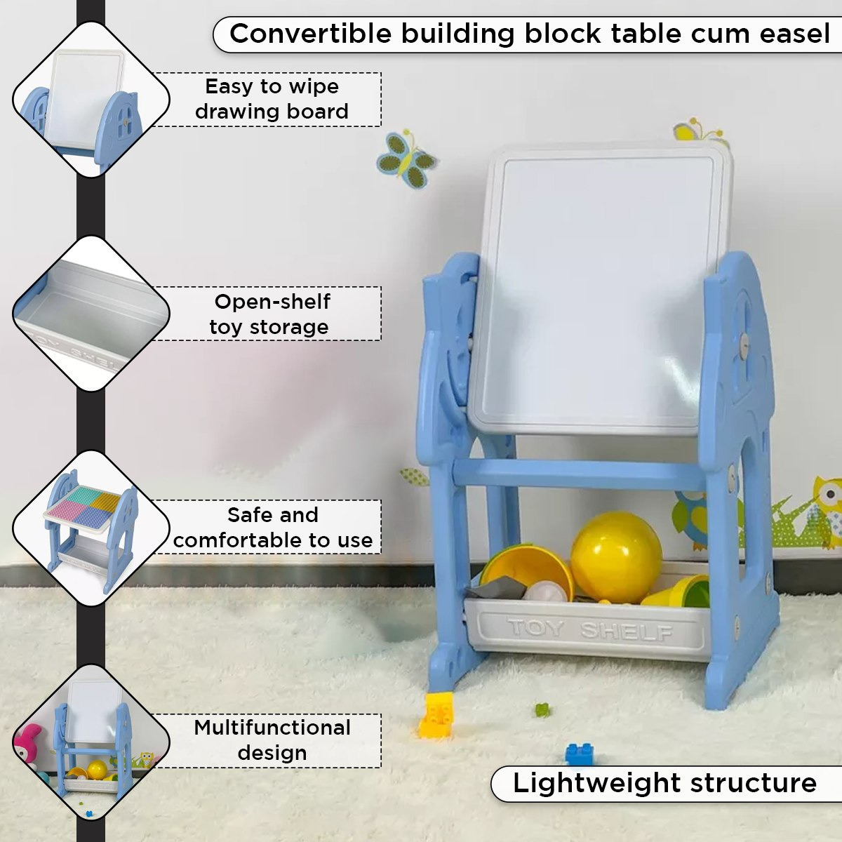 Iris Kinder 2-in-1 Kids' Building Block Table and Easel-hbxfurniture-office-desks-image-4