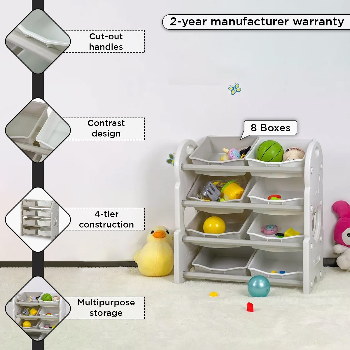 Iris Delta 4-Tier Toy Organiser with 8 Boxes-hbxhomeware-kidsessentials-kidsorganiser-image-4