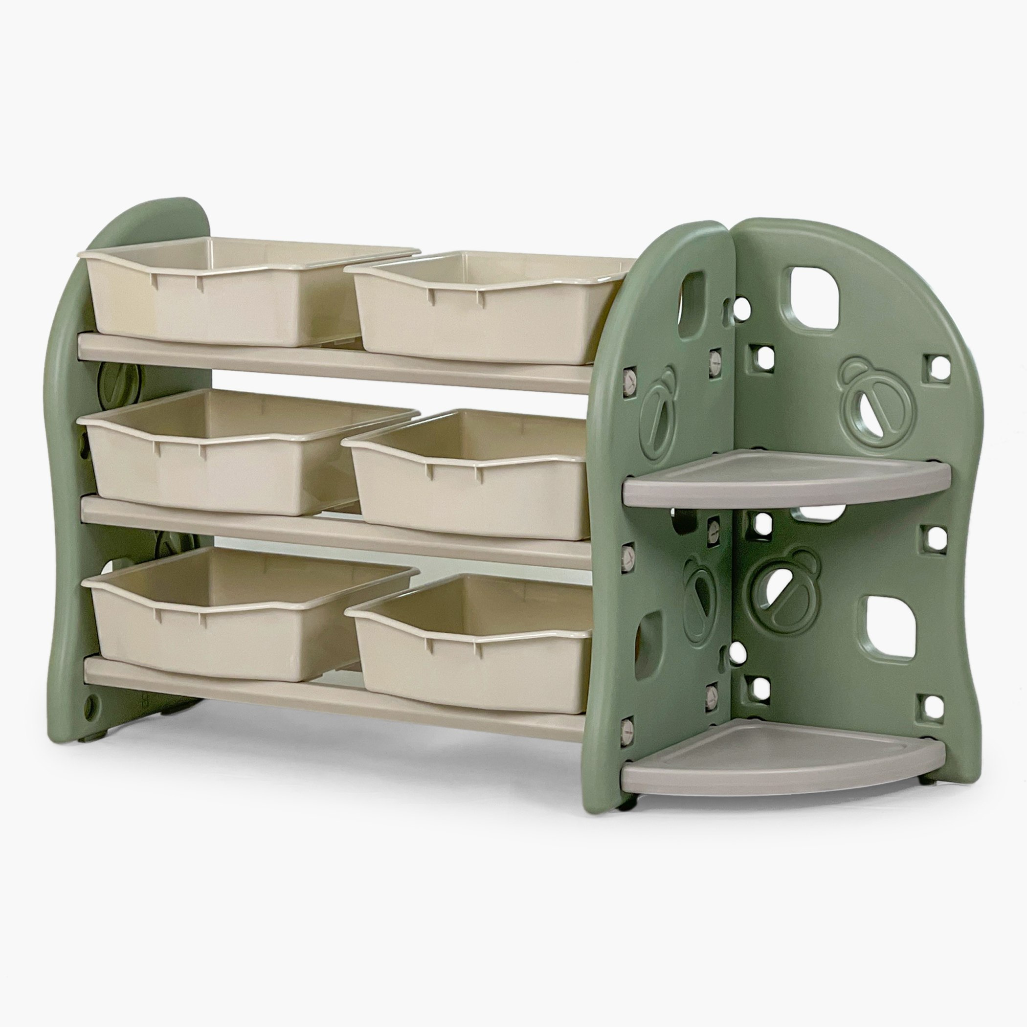 Iris Kinder 3-Tier Toy Organiser Bookcase with 6 Boxes-hbxhomeware-kidsessentials-kidsorganiser-image-2