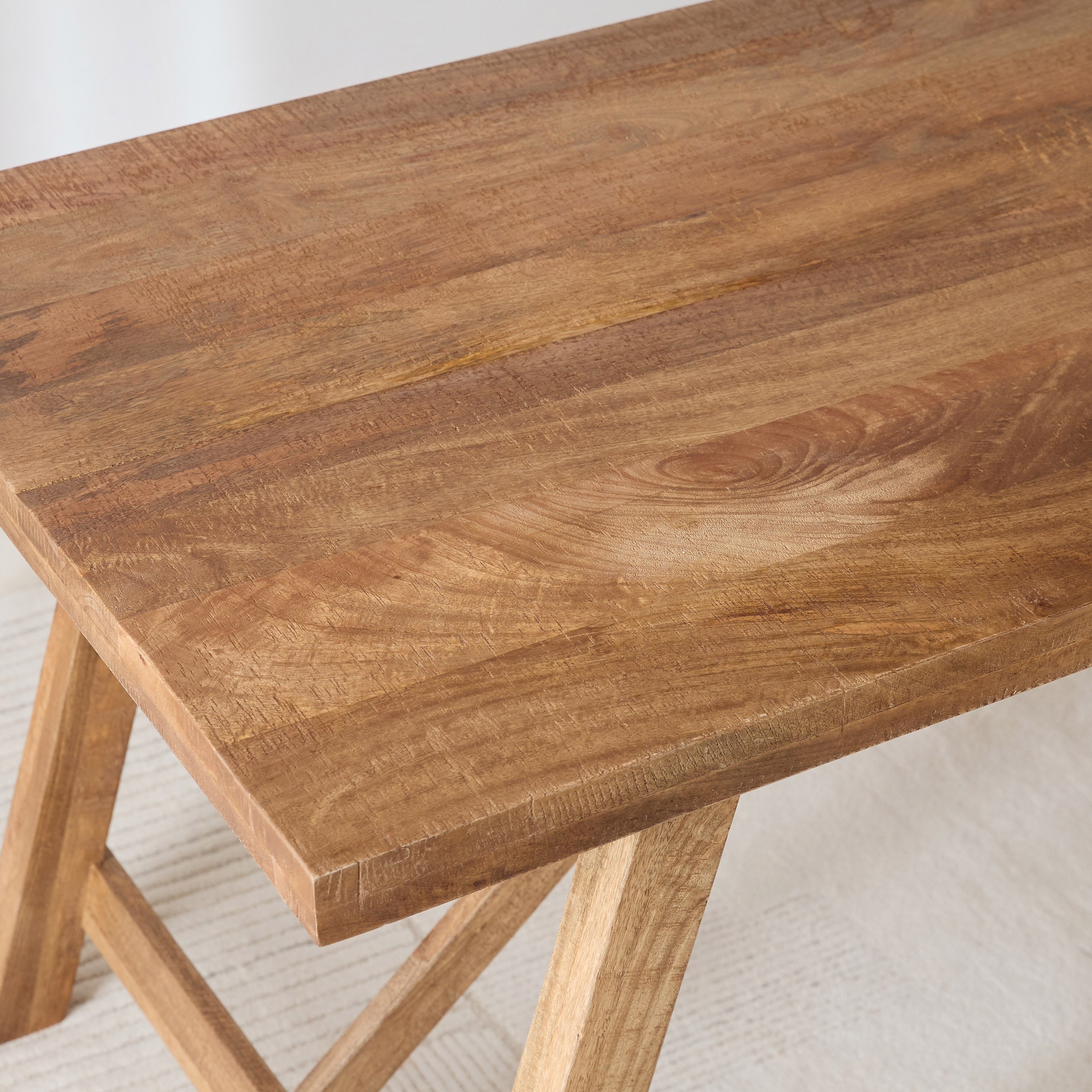 Vendra Kinston 6-Seater Solid Wood Dining Table-hbxdiningroom-diningtablesandsets-diningtables-sixseater-image-3