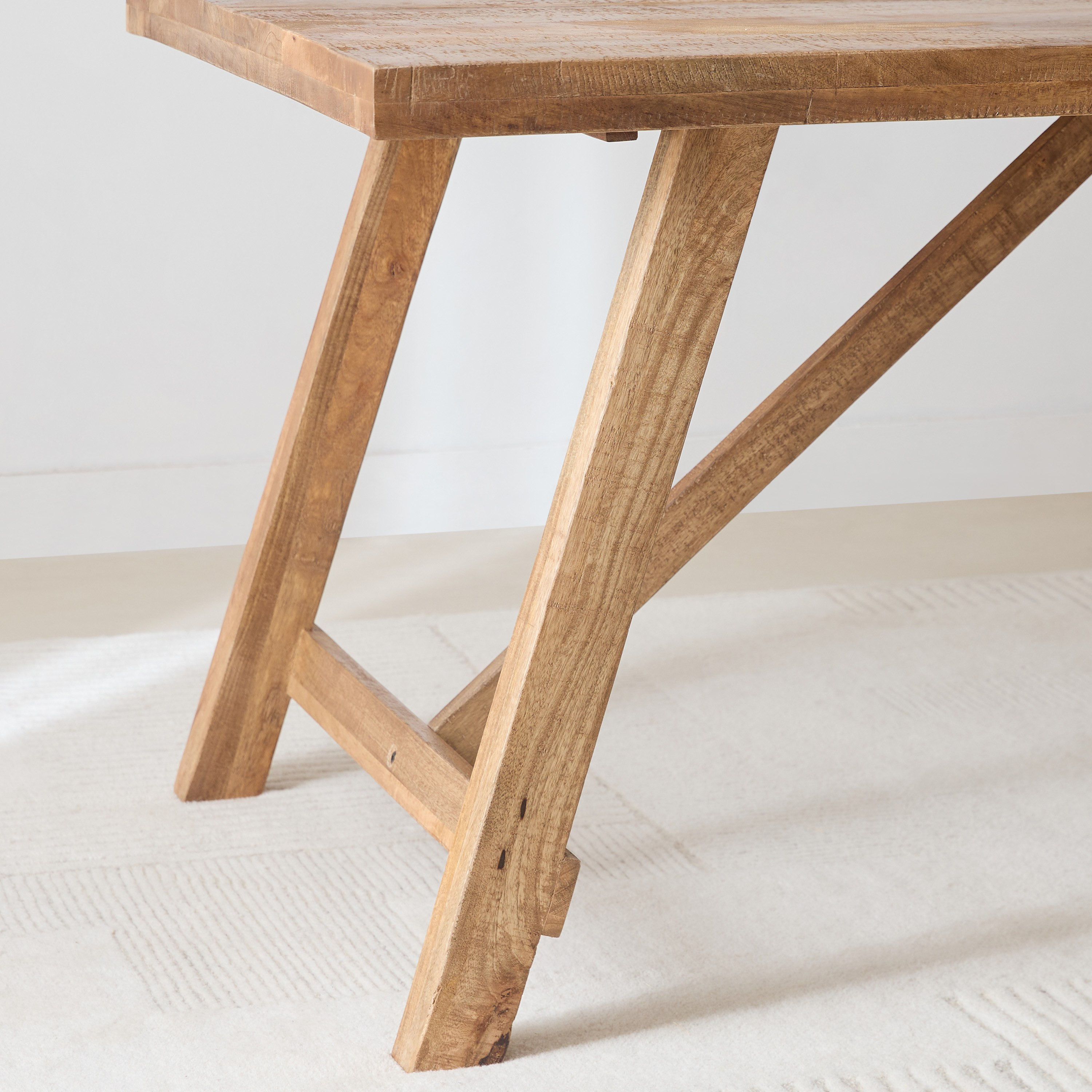 Vendra Kinston 6-Seater Solid Wood Dining Table-hbxdiningroom-diningtablesandsets-diningtables-sixseater-image-4