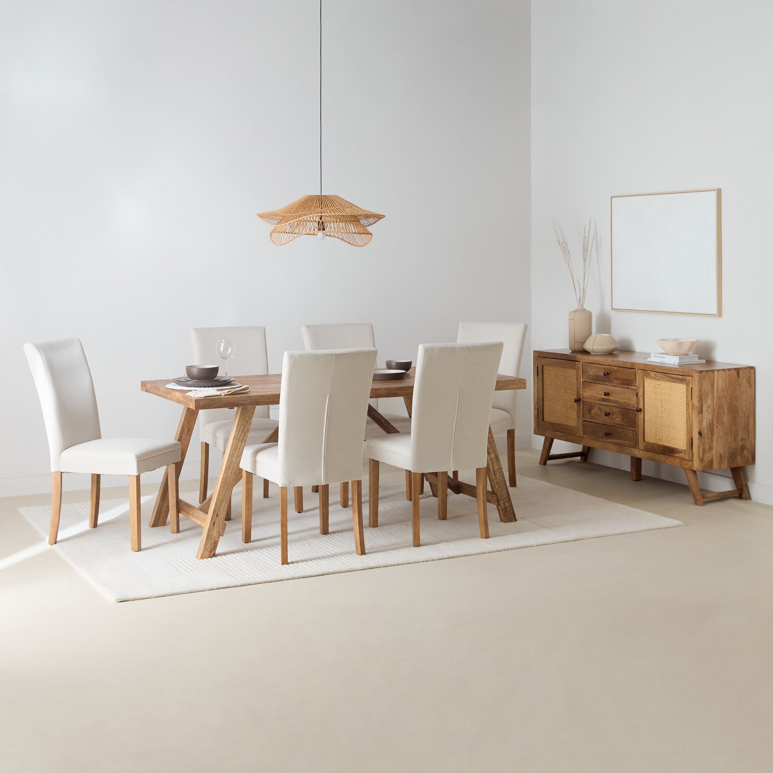 خزانة جانبية بوفيه 2 باب و4 أدراج من الخشب الصلب - كينستون من فيندرا -hbxfurniture-diningroom-buffetsandsideboards-image-8