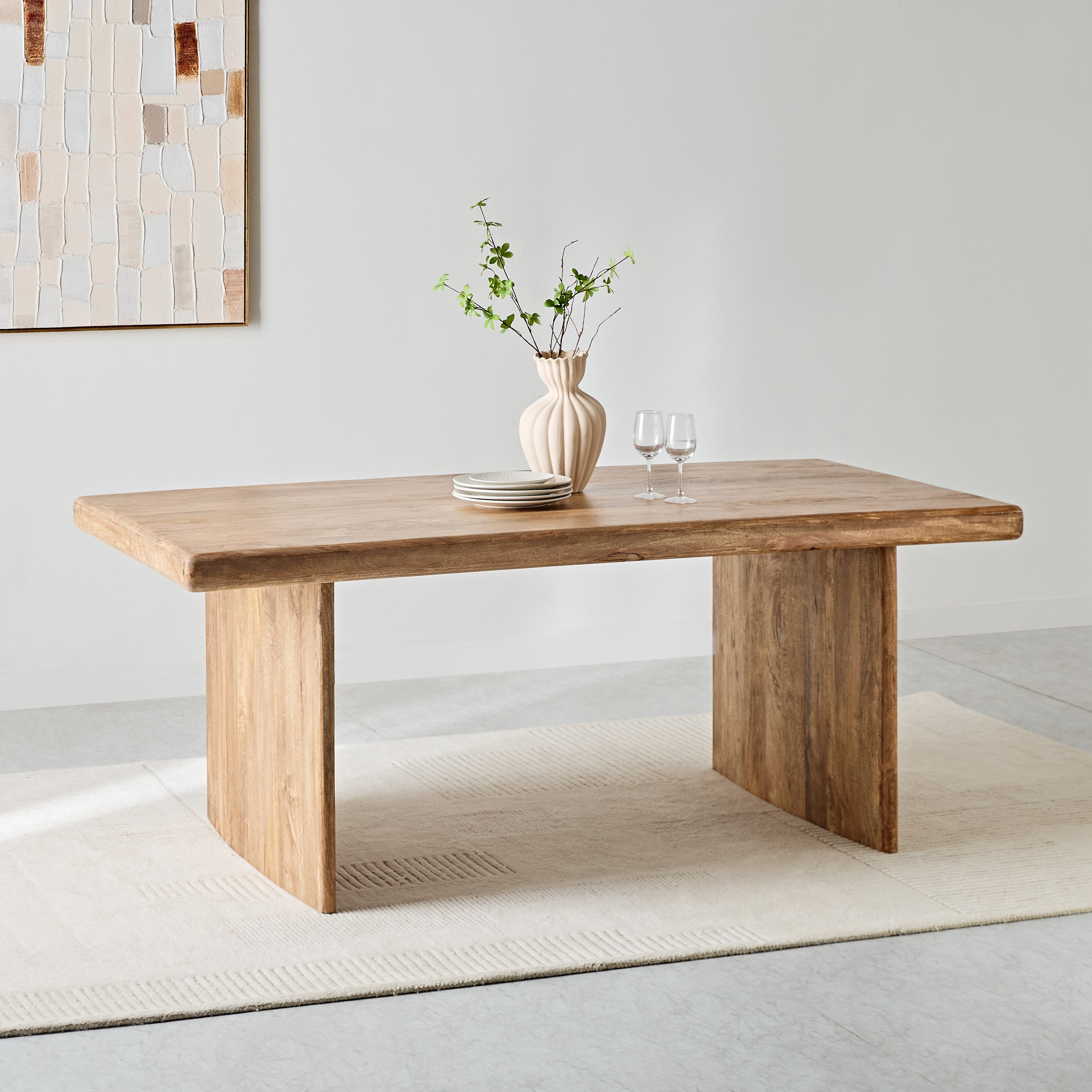Cavon Clayton 6-Seater Solid Wood Dining Table