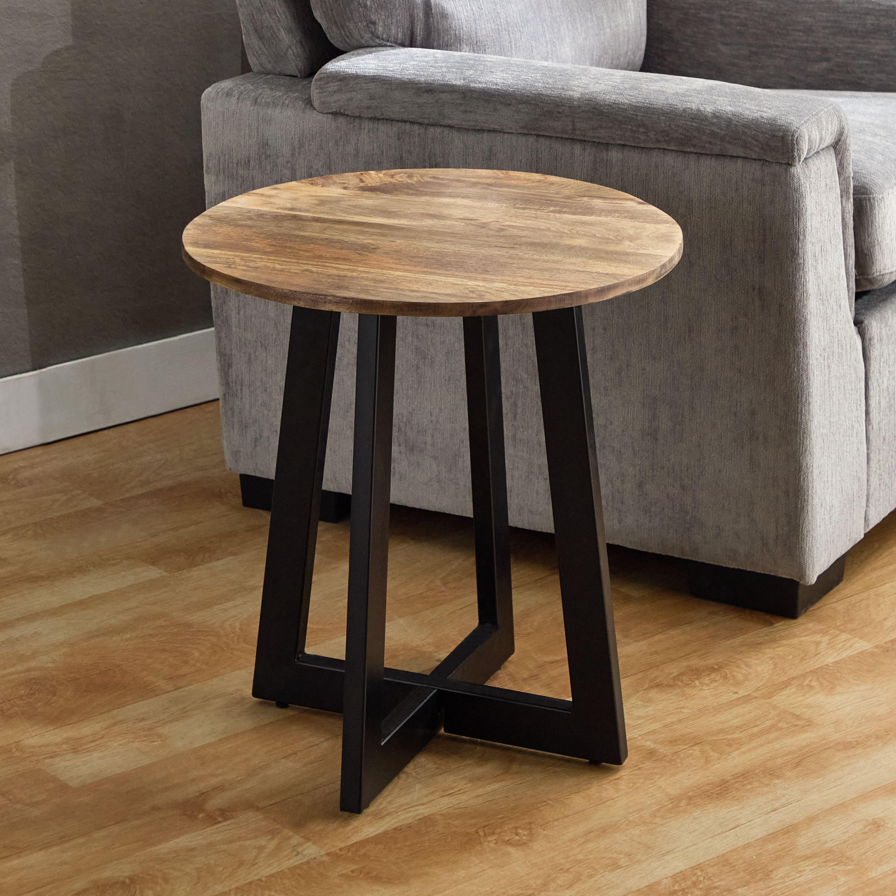 Vendra Clanbay Solid Wood Round End Table-hbxfurniture-livingroom-endtables-image-2