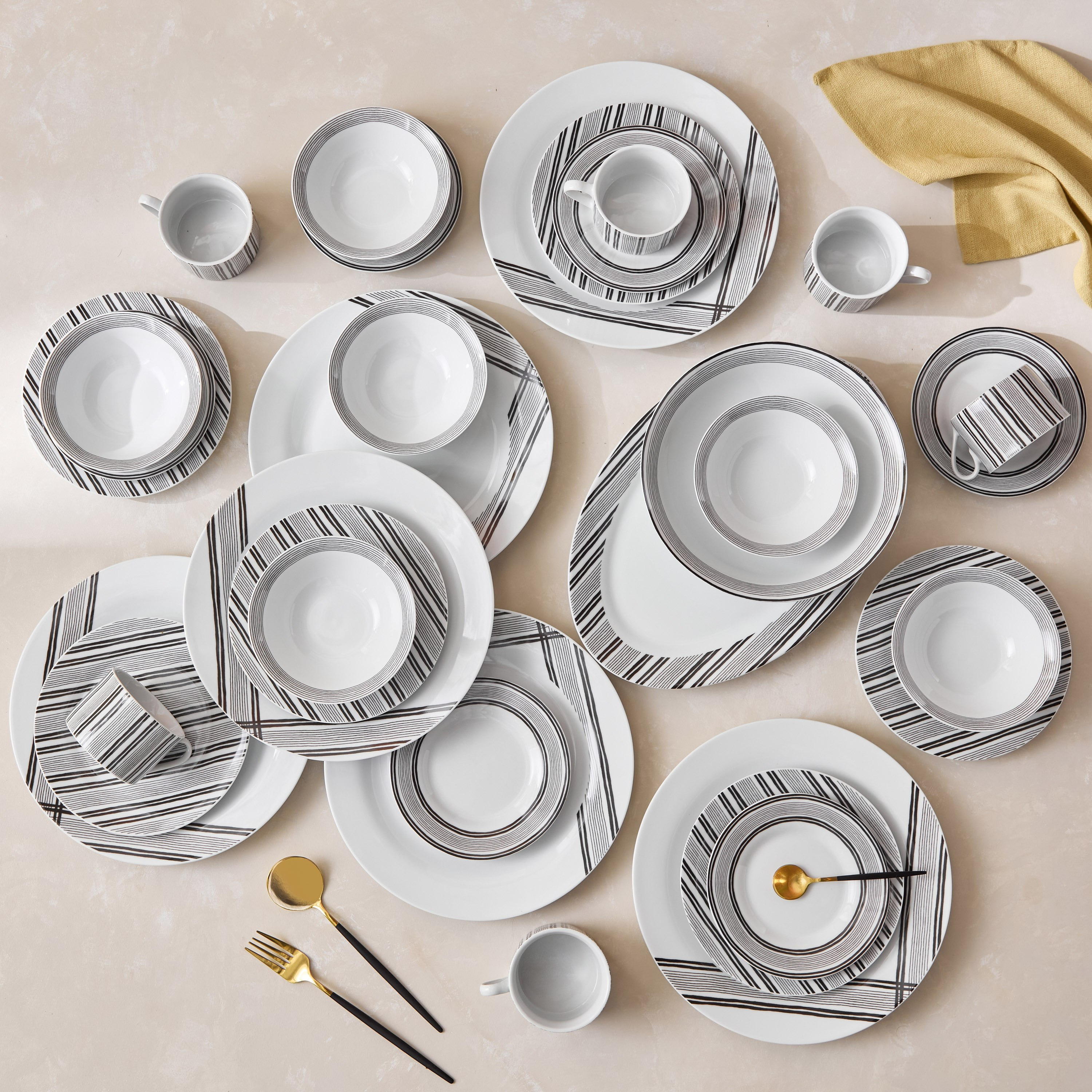 طقم عشاء 32 قطعة من إنديجو - 6 أشخاص-hbxhomeware-hbxkitchen-image-1