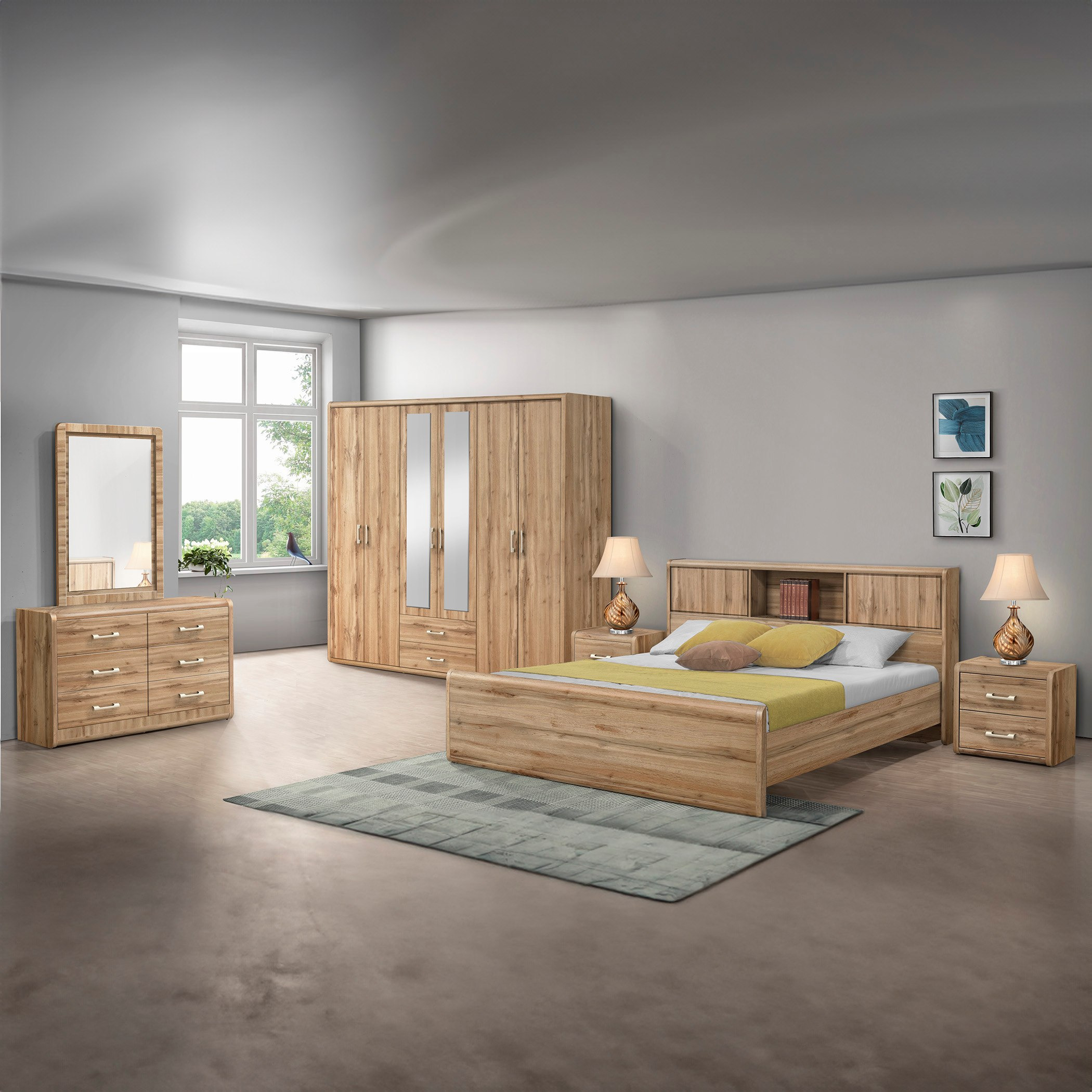 Movo Georgia 5-Piece King Bedroom Set - 180x200 cm-hbxbedroom-bedsandbedsets-bedroomsets-king-image-27
