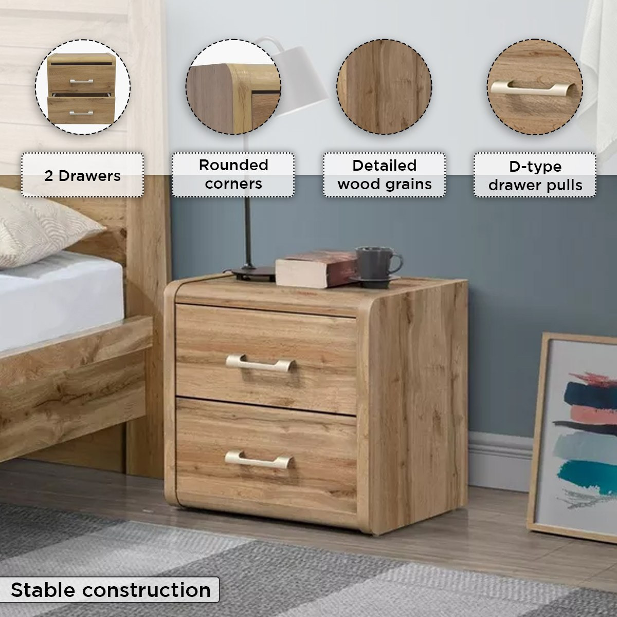 Movo Georgia 5-Piece King Bedroom Set - 180x200 cm-hbxbedroom-bedsandbedsets-bedroomsets-king-image-6