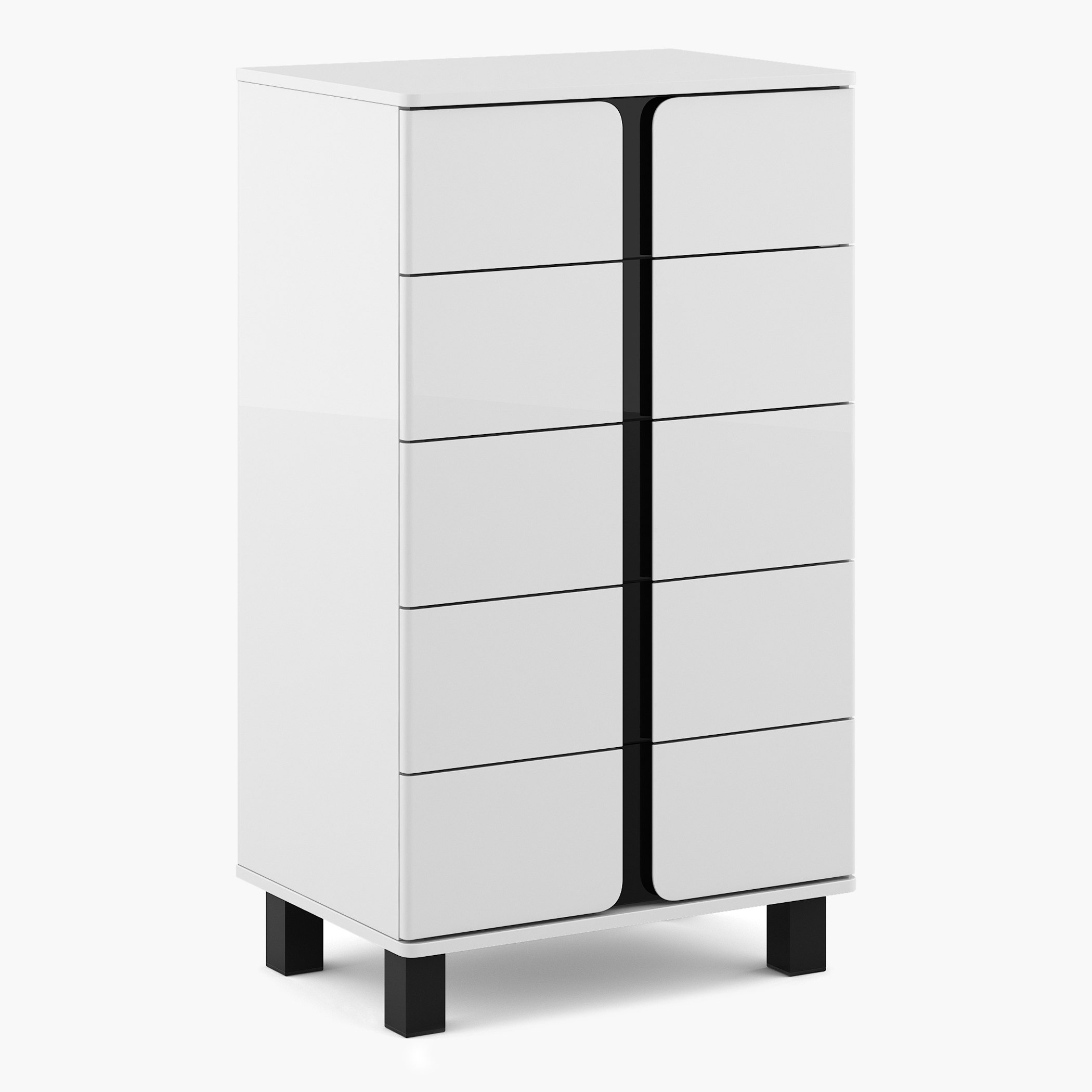 وحدة تخزين 5 أدراج  بتصميم عالي اللمعان من براج-hbxfurniture-dressersandchests-chestofdrawers-image-2